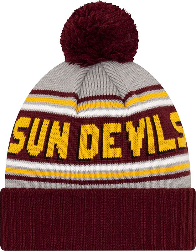 New Era Men's Arizona State Sun Devils Maroon Cheer Knit Pom Beanie product image