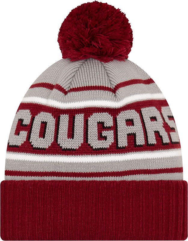 New Era Men's Washington State Cougars Crimson Cheer Knit Pom Beanie product image
