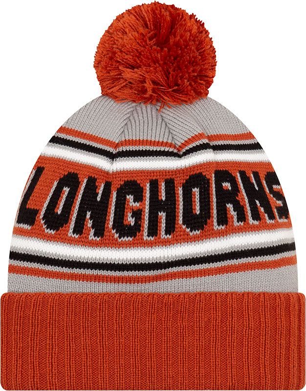 New Era Men's Texas Longhorns Burnt Orange Cheer Knit Pom Beanie product image