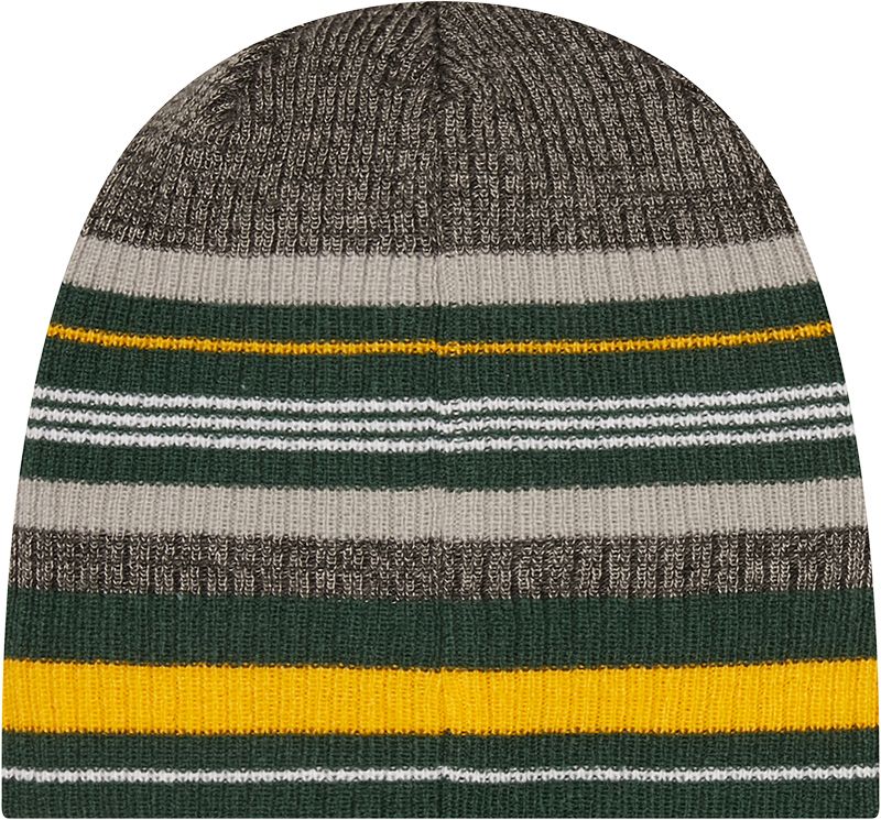 New Era Men's Athletics Green Striped Knit Beanie product image