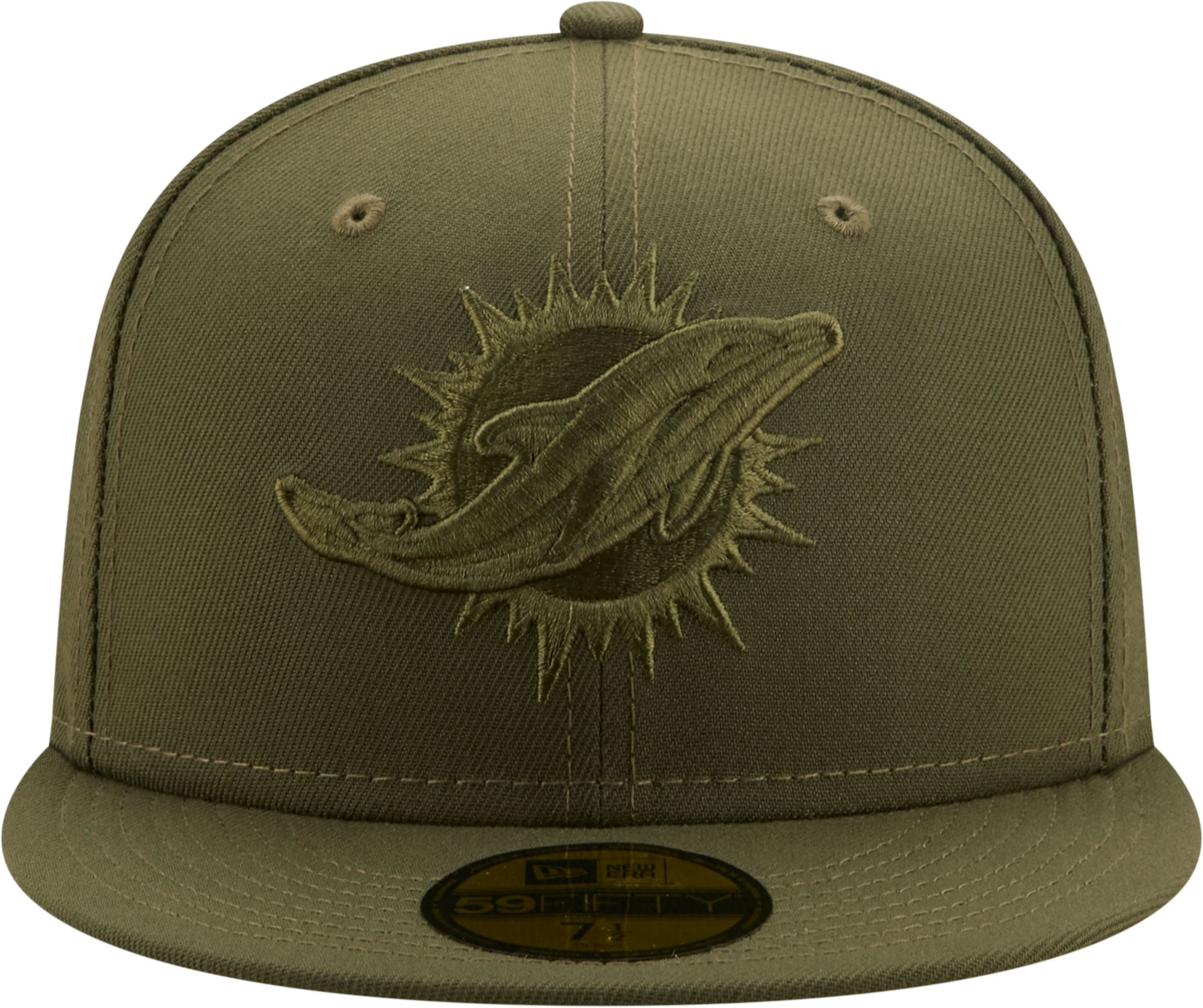New Era Men's Miami Dolphins Color Pack 59Fifty Olive Fitted Hat product image