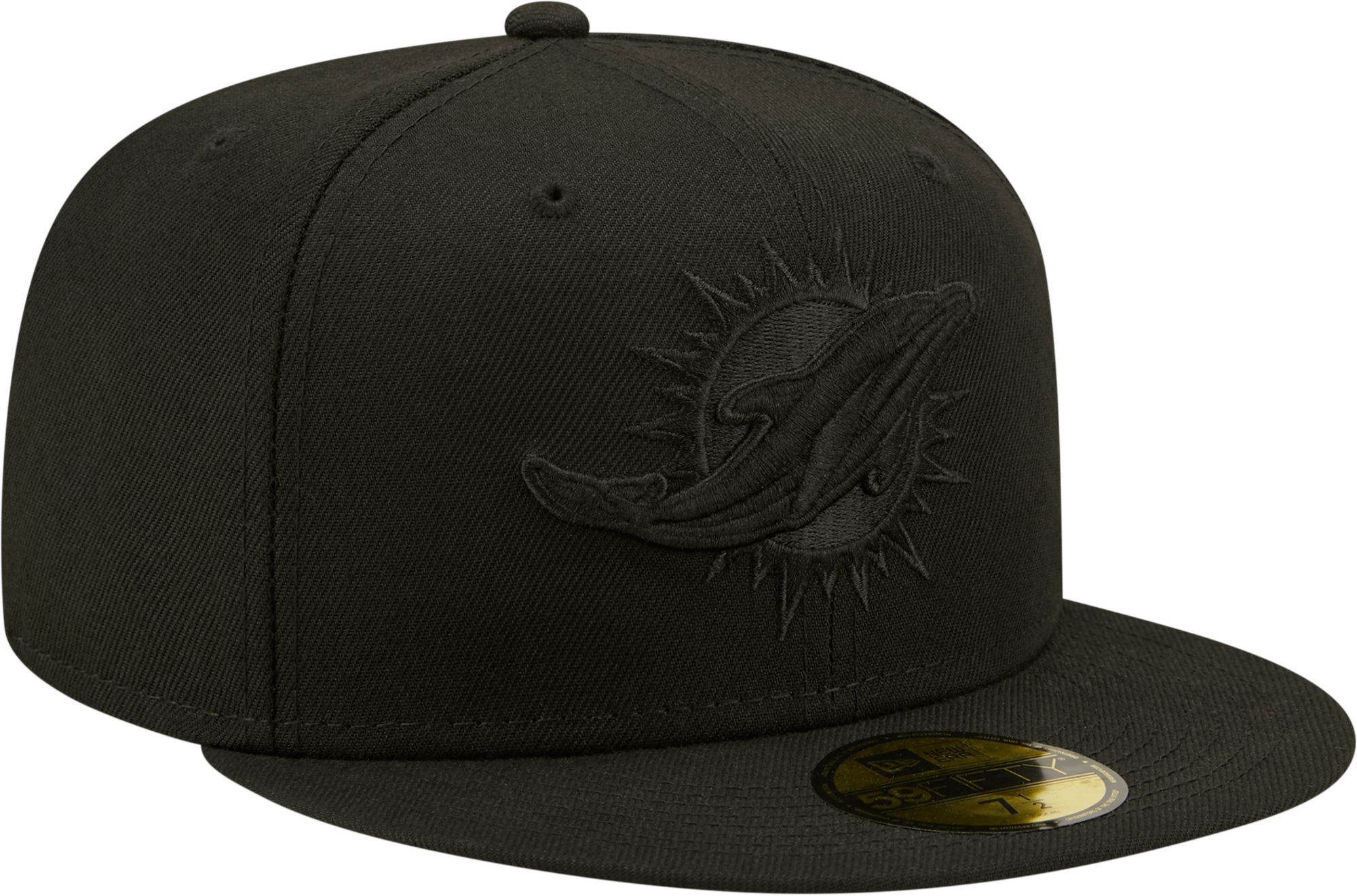 New Era Men's Miami Dolphins Color Pack 59Fifty Black Fitted Hat product image
