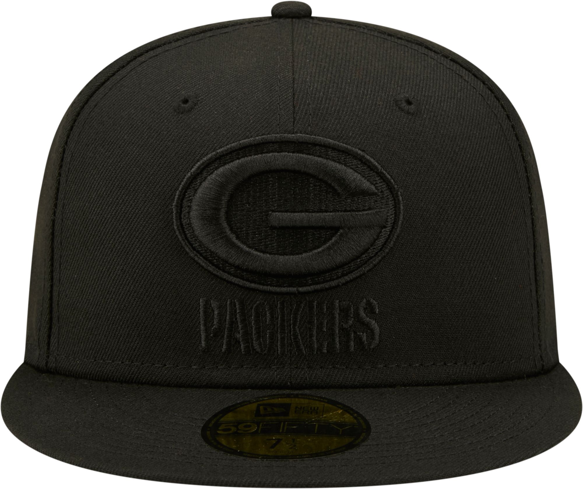 New Era Men's Green Bay Packers Color Pack 59Fifty Black Fitted Hat product image