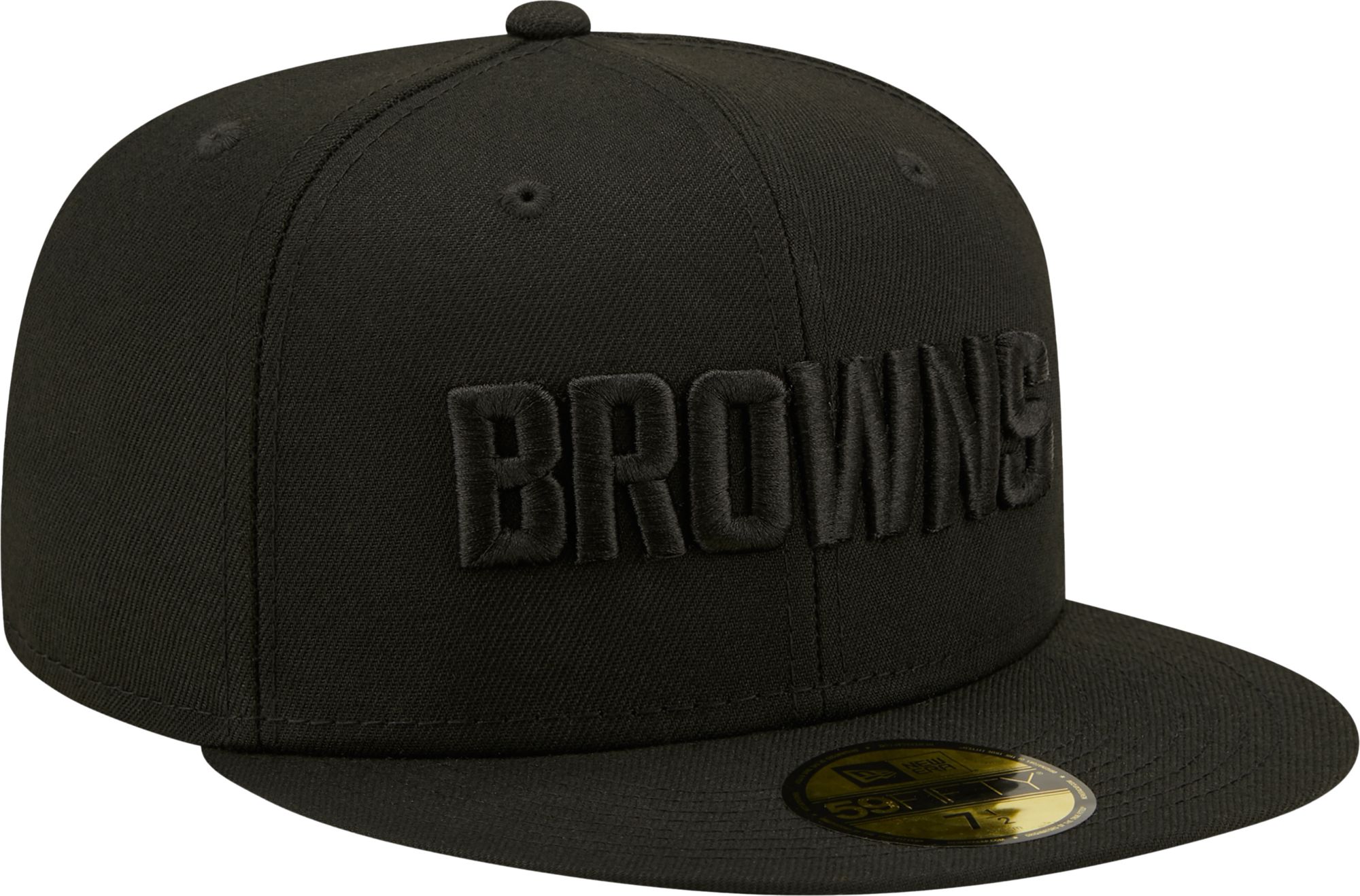 New Era Men's Cleveland Browns Color Pack 59Fifty Black Fitted Hat product image