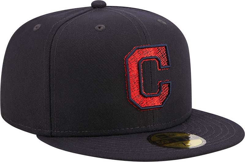 New Era Men's Cleveland Indians Navy 59Fifty Fitted Hat product image