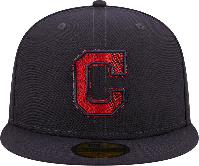 New Era Men's Cleveland Indians Navy 59Fifty Fitted Hat product image