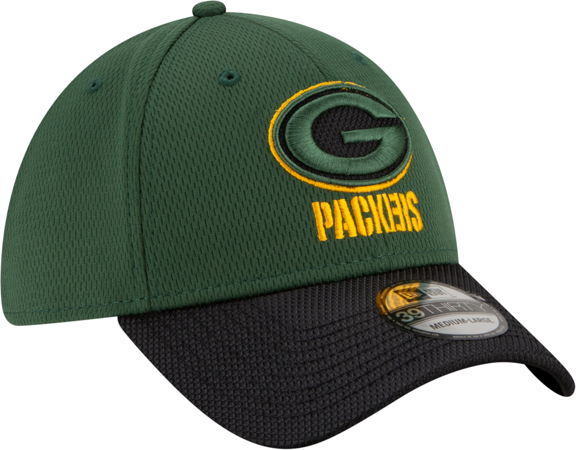 New Era Men's Green Bay Packers Sideline 2021 Road 39Thirty Green Stretch Fit Hat product image