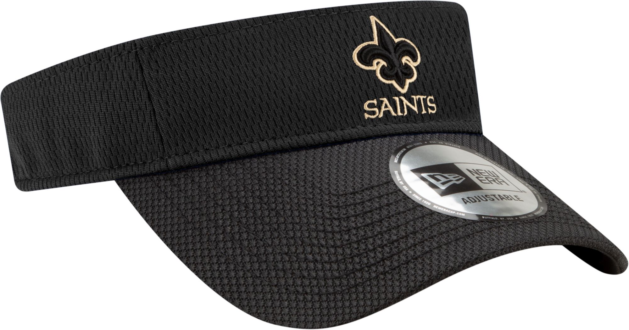 New Era Men's New Orleans Saints Sideline 2021 Road Adjustable Black Visor product image