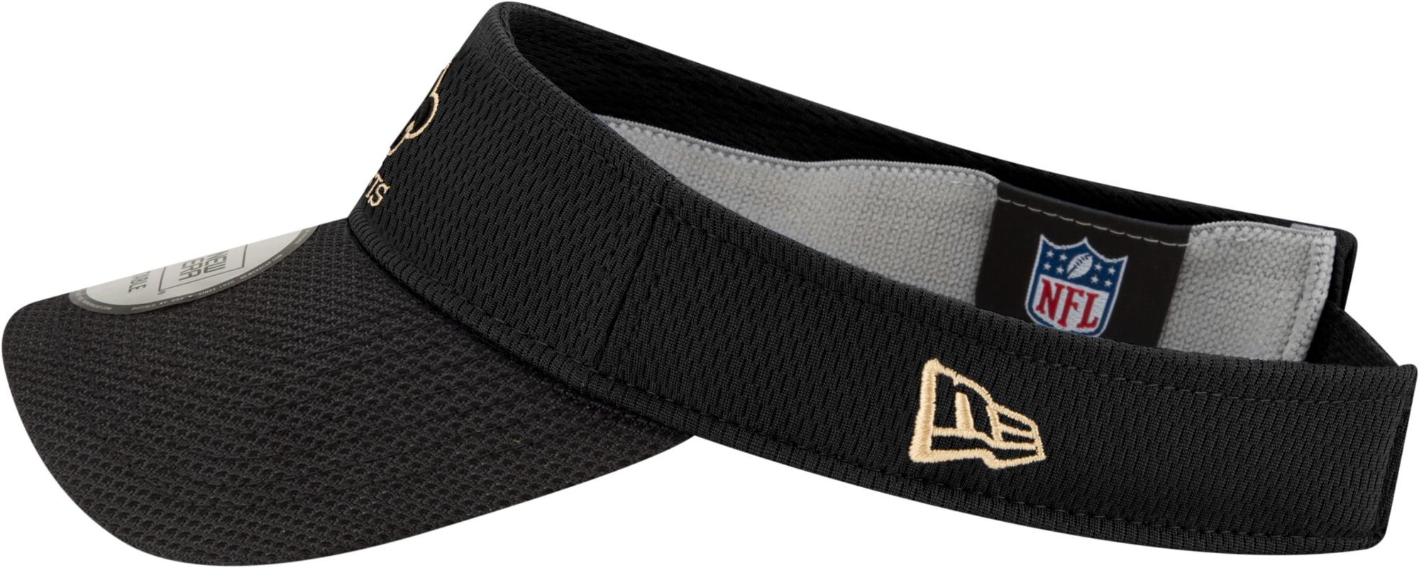 New Era Men's New Orleans Saints Sideline 2021 Road Adjustable Black Visor product image