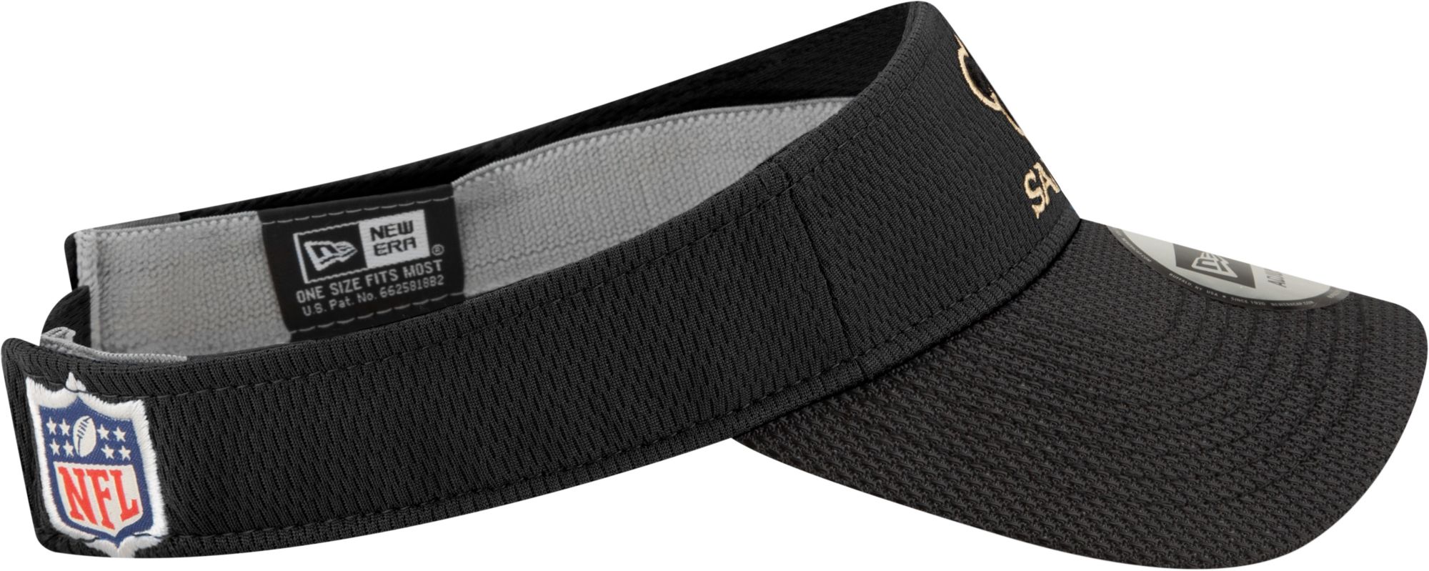 New Era Men's New Orleans Saints Sideline 2021 Road Adjustable Black Visor product image