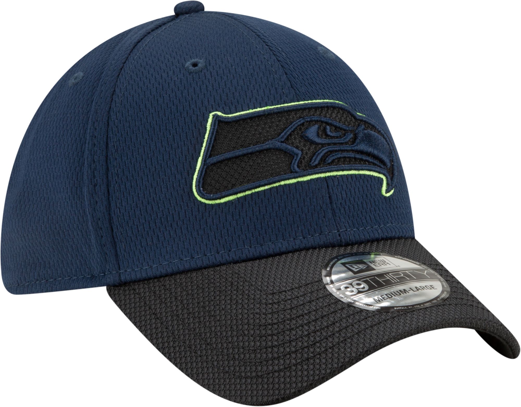 New Era Men's Seattle Seahawks Sideline 2021 Road 39Thirty Navy Stretch Fit Hat product image