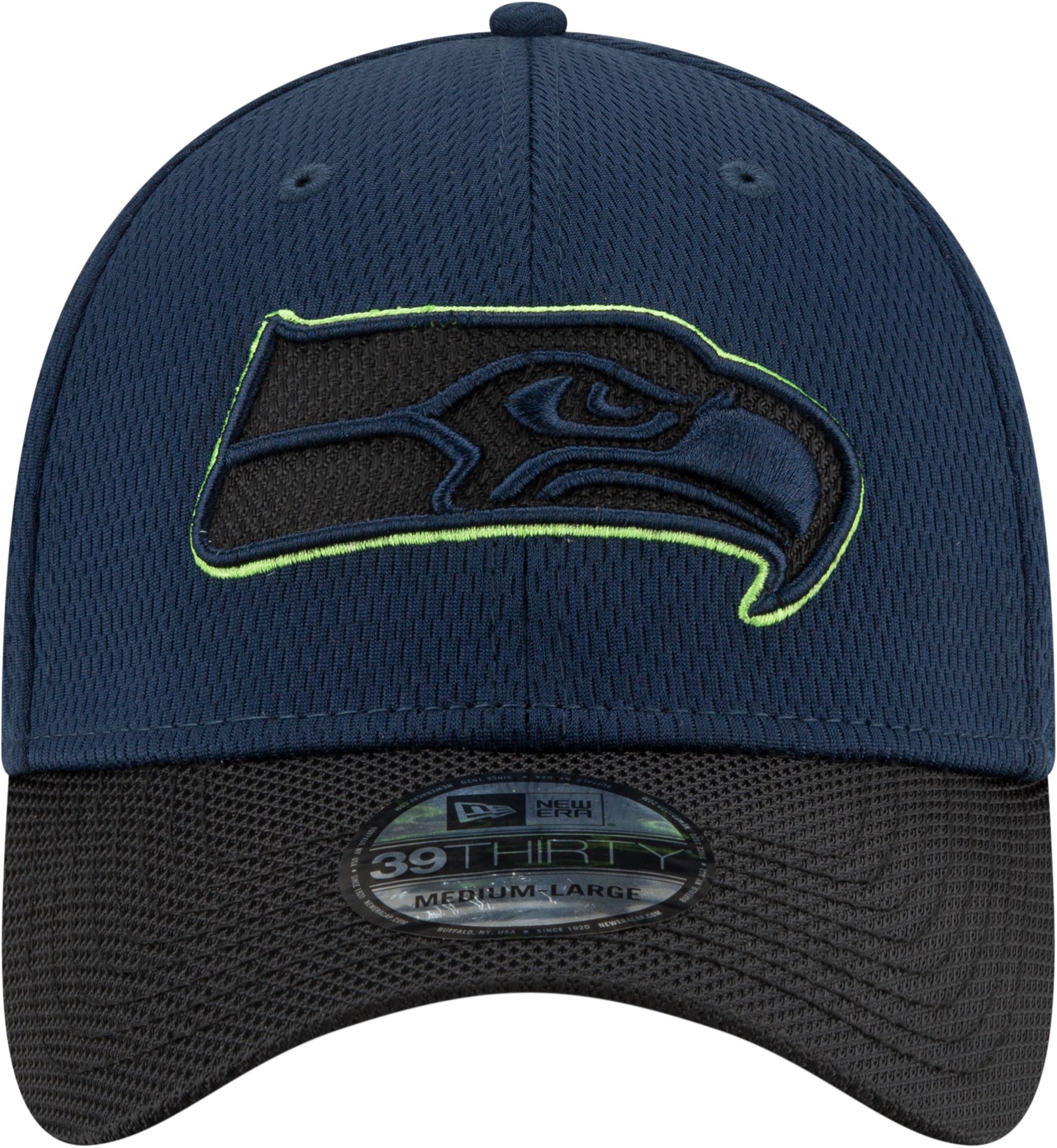 New Era Men's Seattle Seahawks Sideline 2021 Road 39Thirty Navy Stretch Fit Hat product image