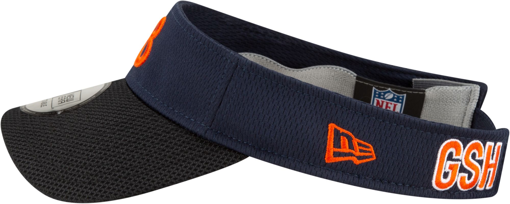 New Era Men's Chicago Bears Sideline 2021 Road Adjustable Navy Visor product image