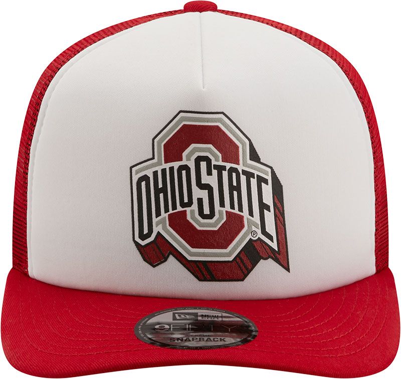 New Era Men's Ohio State Buckeyes White 9Fifty Trucker Adjustable Hat product image