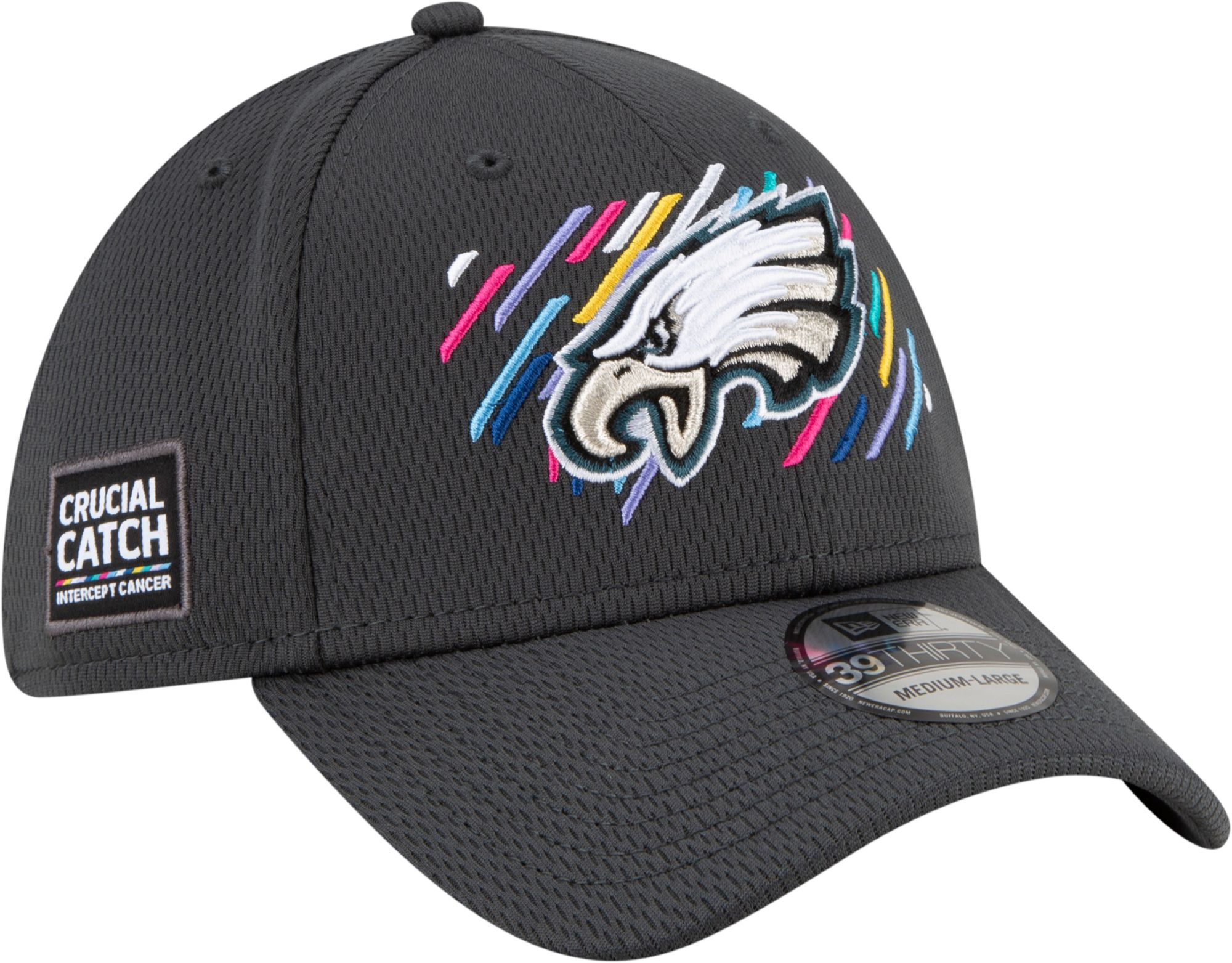 New Era Men's Philadelphia Eagles Crucial Catch 39Thirty Grey Stretch Fit Hat product image