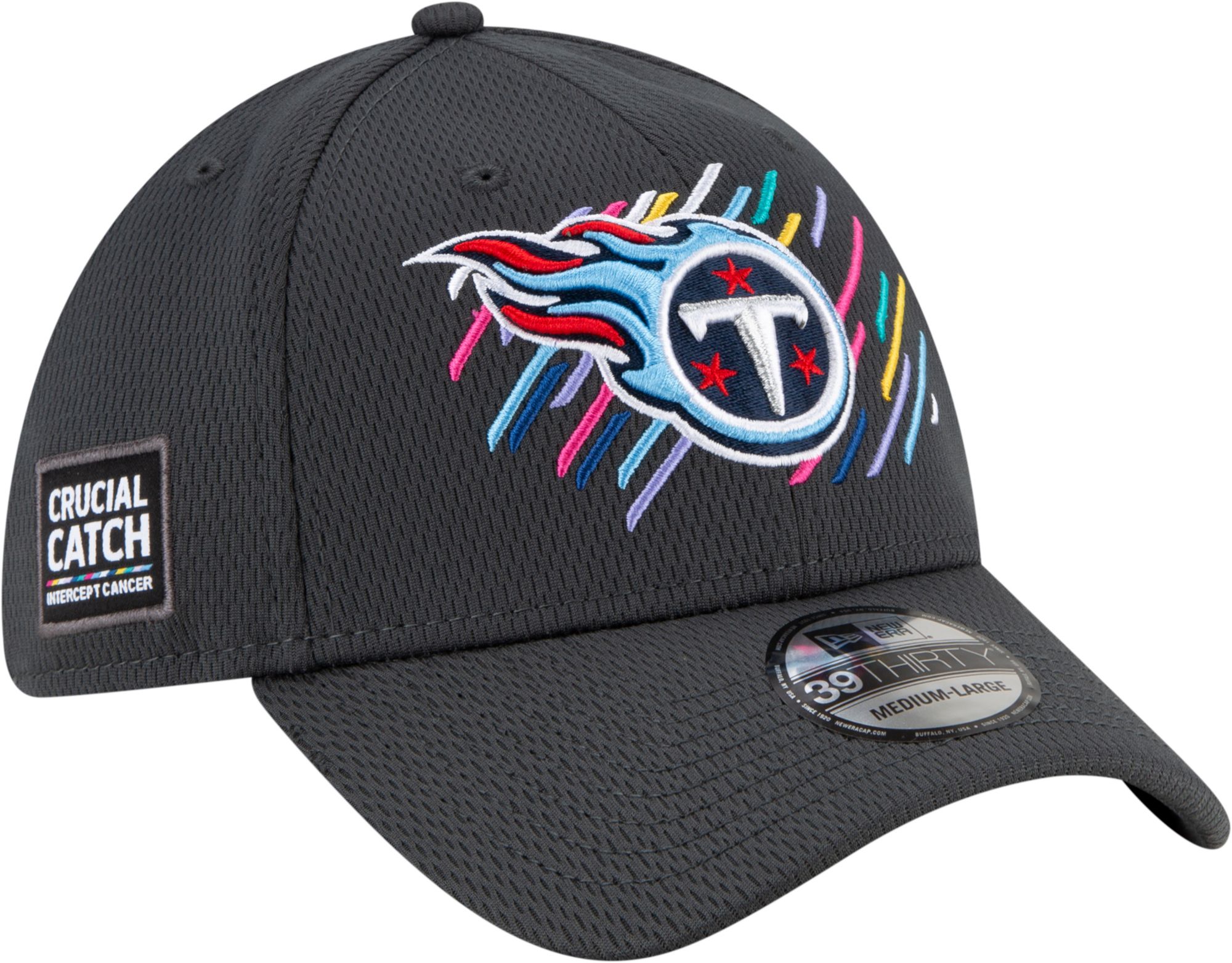 New Era Men's Tennessee Titans Crucial Catch 39Thirty Grey Stretch Fit Hat product image