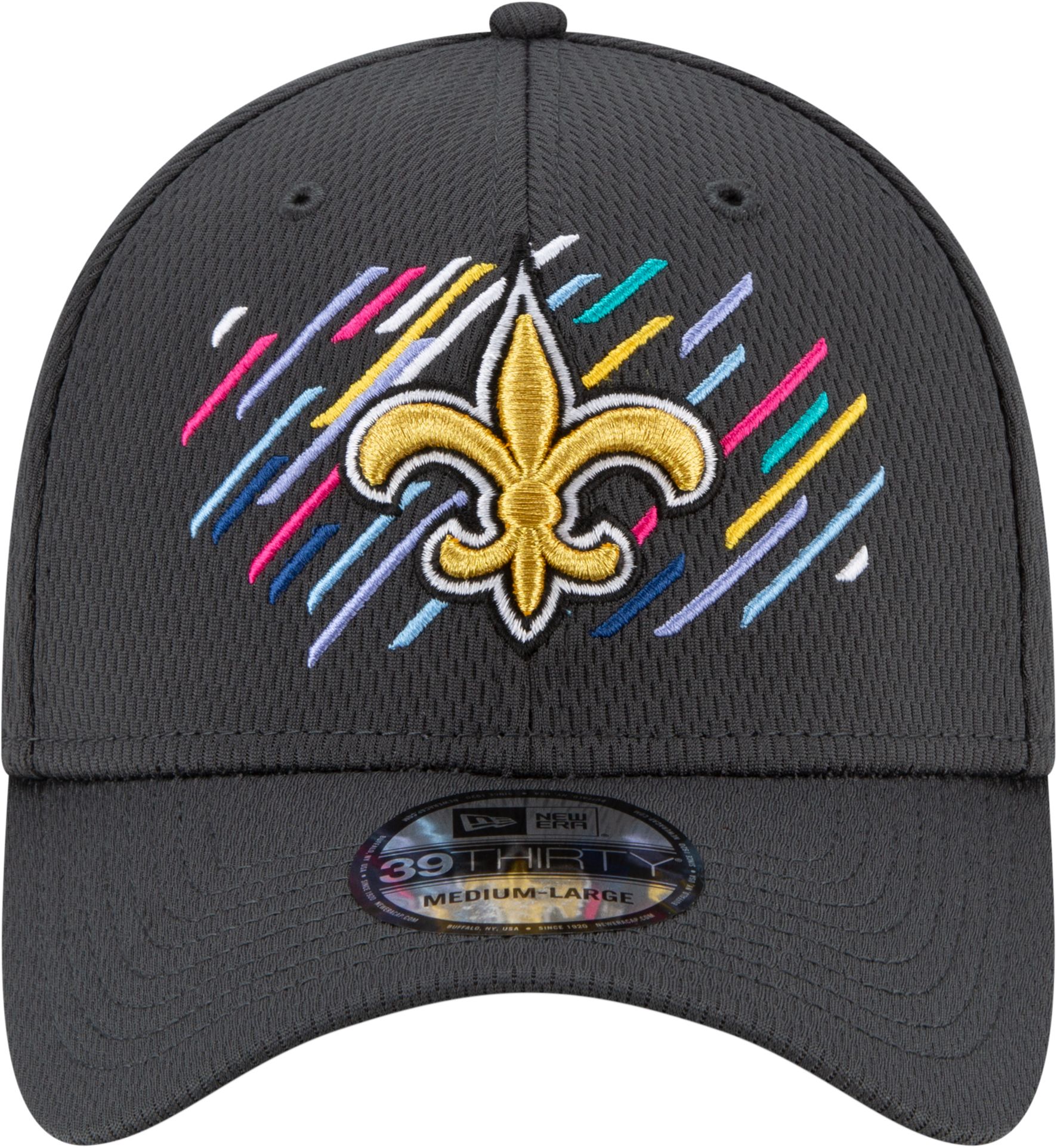 New Era Men's New Orleans Saints Crucial Catch 39Thirty Grey Stretch Fit Hat product image