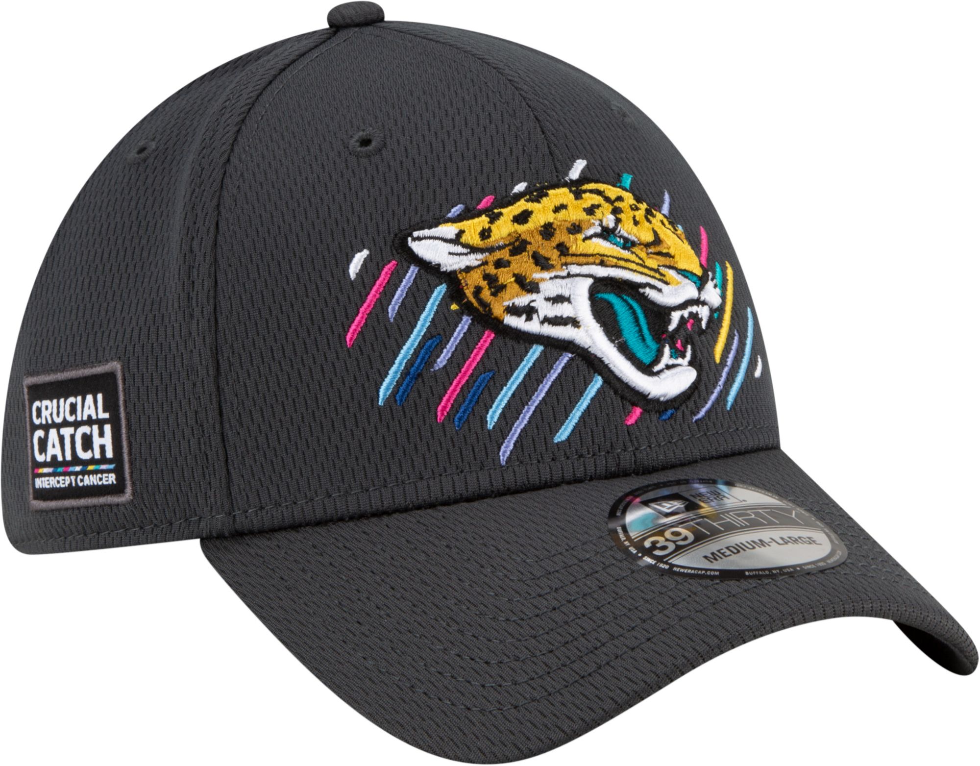 New Era Men's Jacksonville Jaguars Crucial Catch 39Thirty Grey Stretch Fit Hat product image