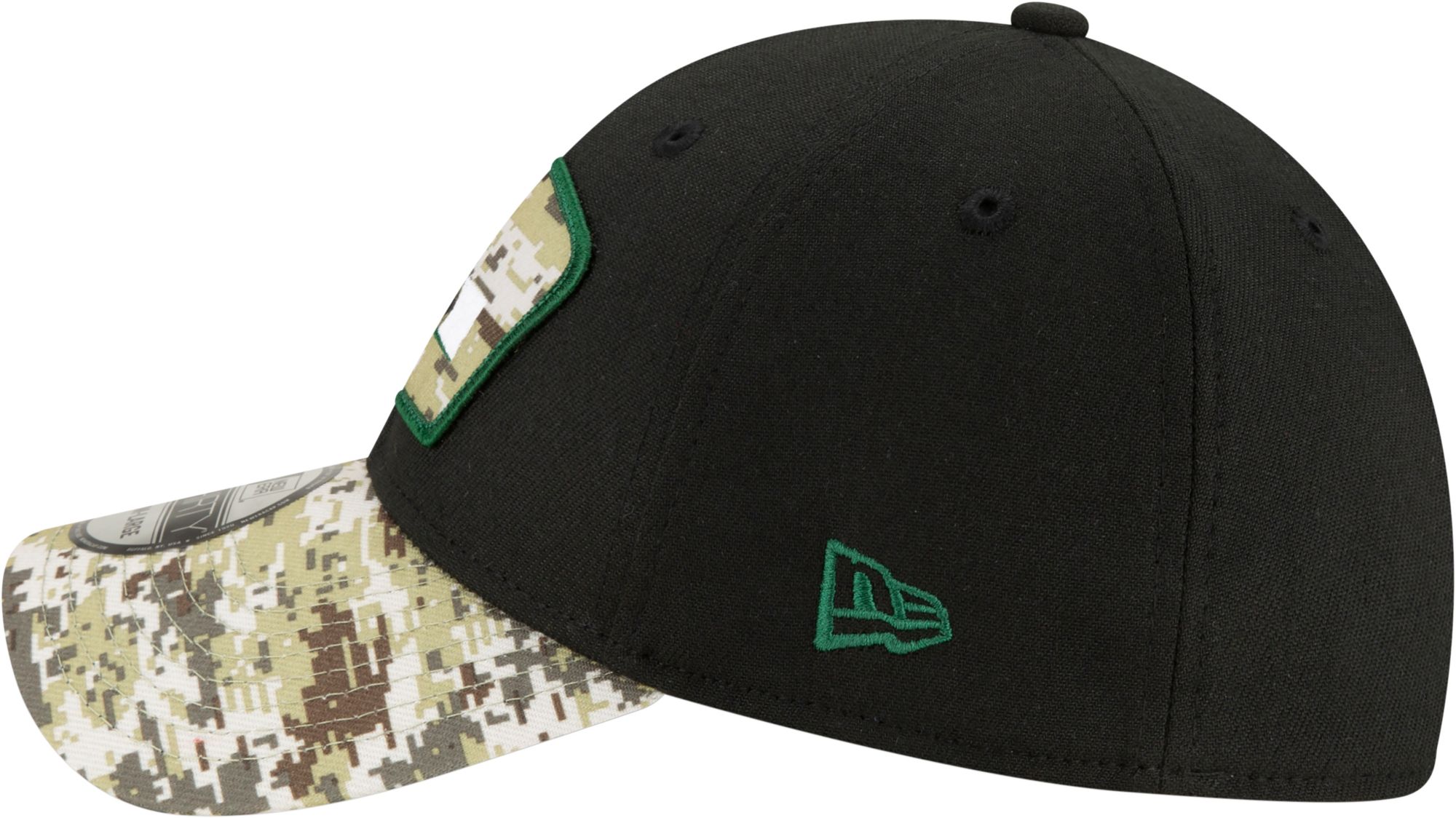 New Era Men's New York Jets Salute to Service 39Thirty Black Stretch Fit Hat product image