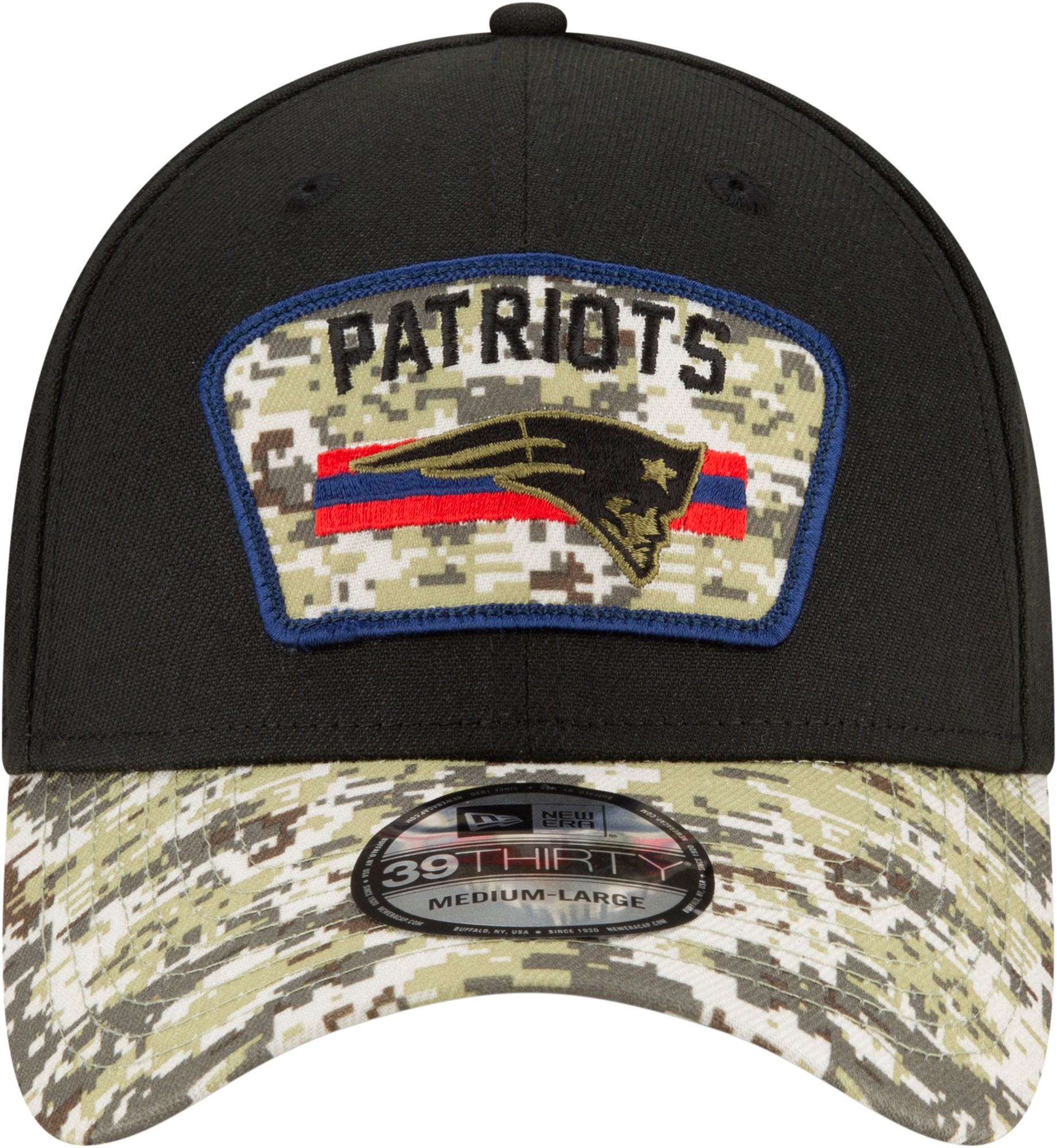 New Era Men's New England Patriots Salute to Service 39Thirty Black Stretch Fit Hat product image