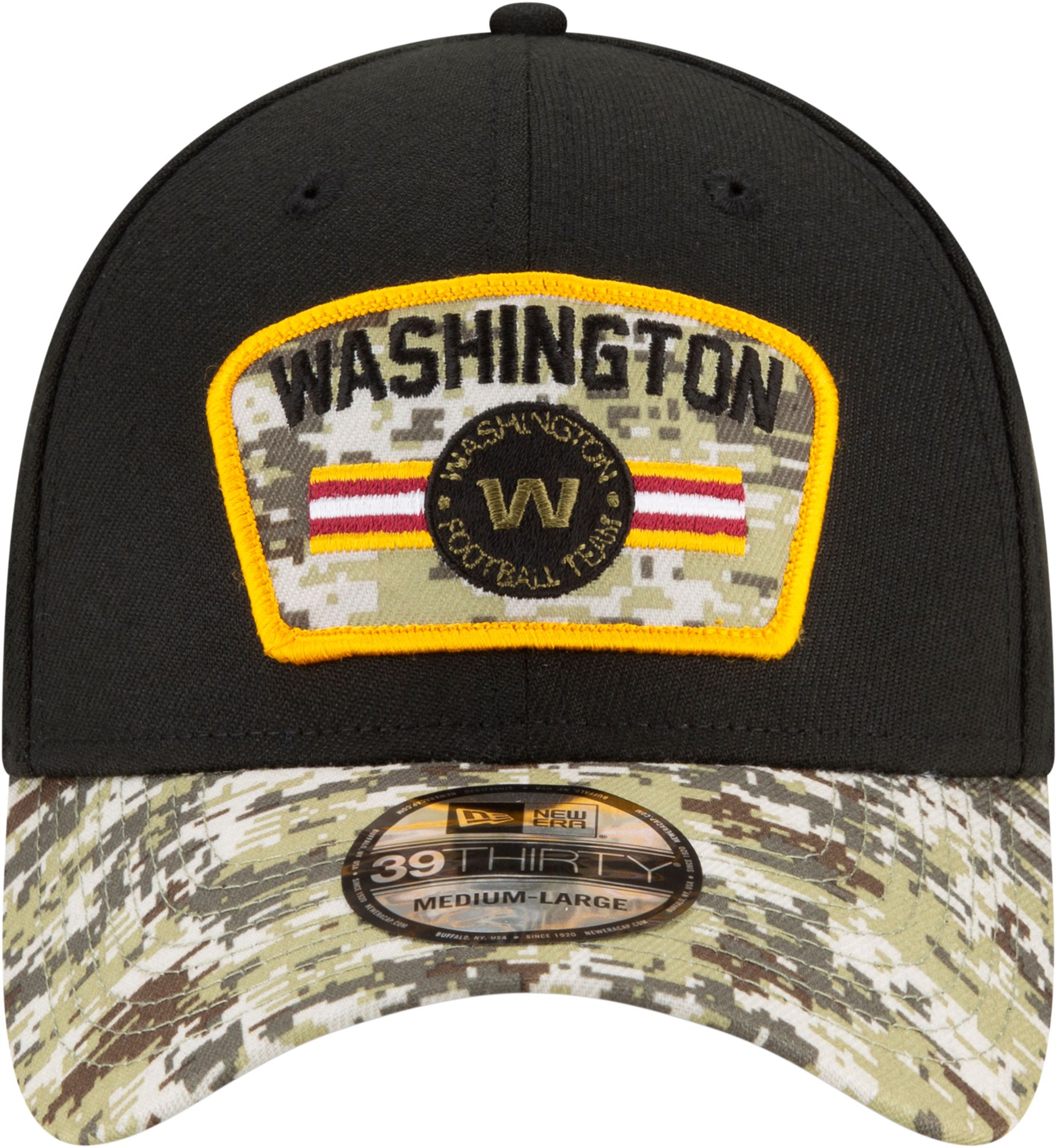 New Era Men's Washington Football Team Salute to Service 39Thirty Black Stretch Fit Hat product image