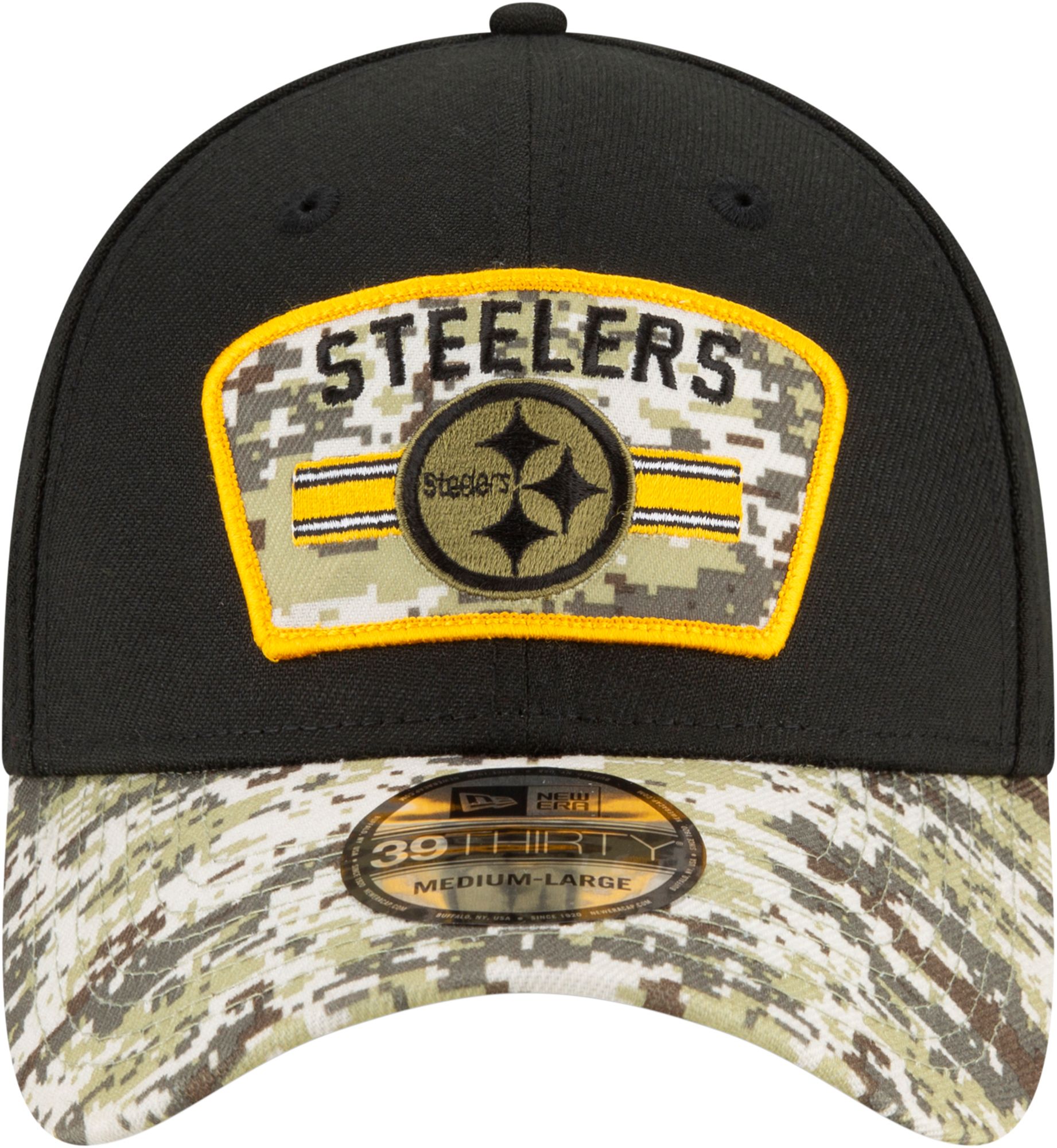 New Era Men's Pittsburgh Steelers Salute to Service 39Thirty Black Stretch Fit Hat product image