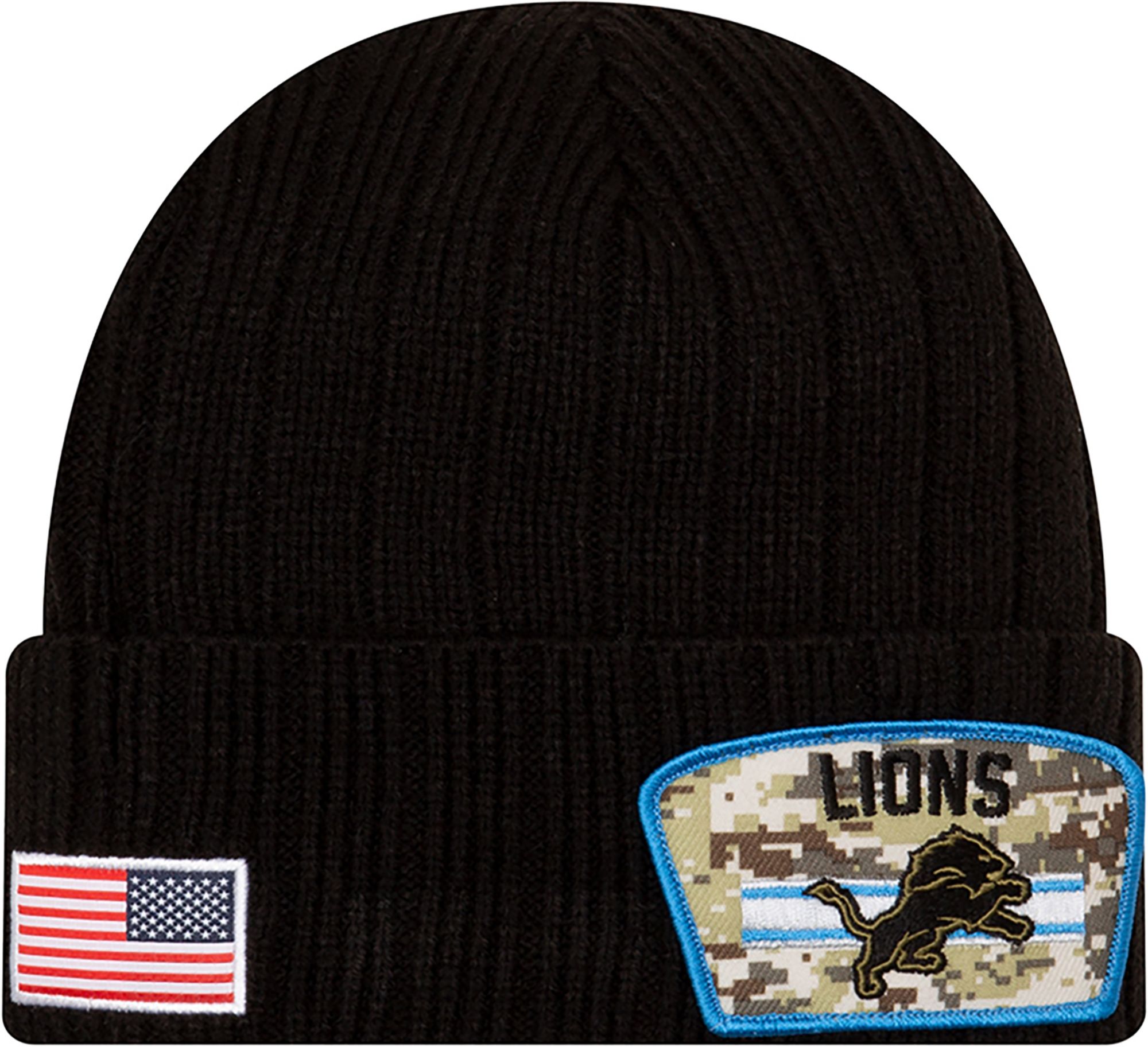New Era Men's Detroit Lions Salute to Service Black Knit product image