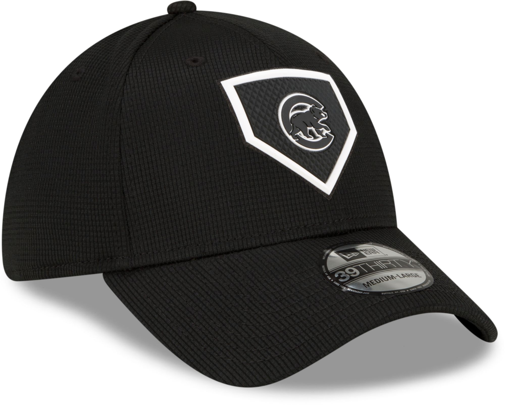New Era Men's Chicago Cubs Black Club 39Thirty Stretch Fit Hat product image