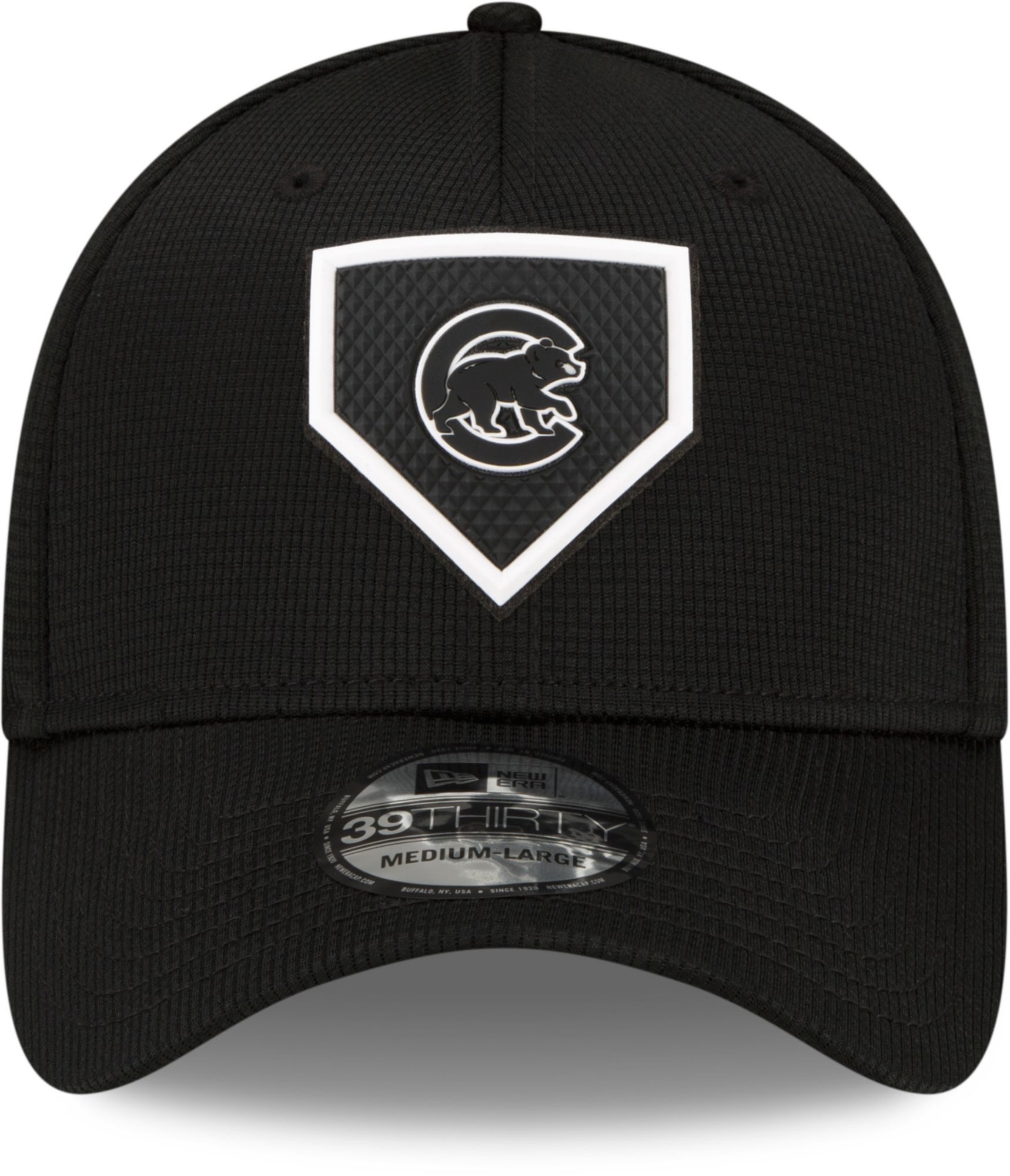 New Era Men's Chicago Cubs Black Club 39Thirty Stretch Fit Hat product image