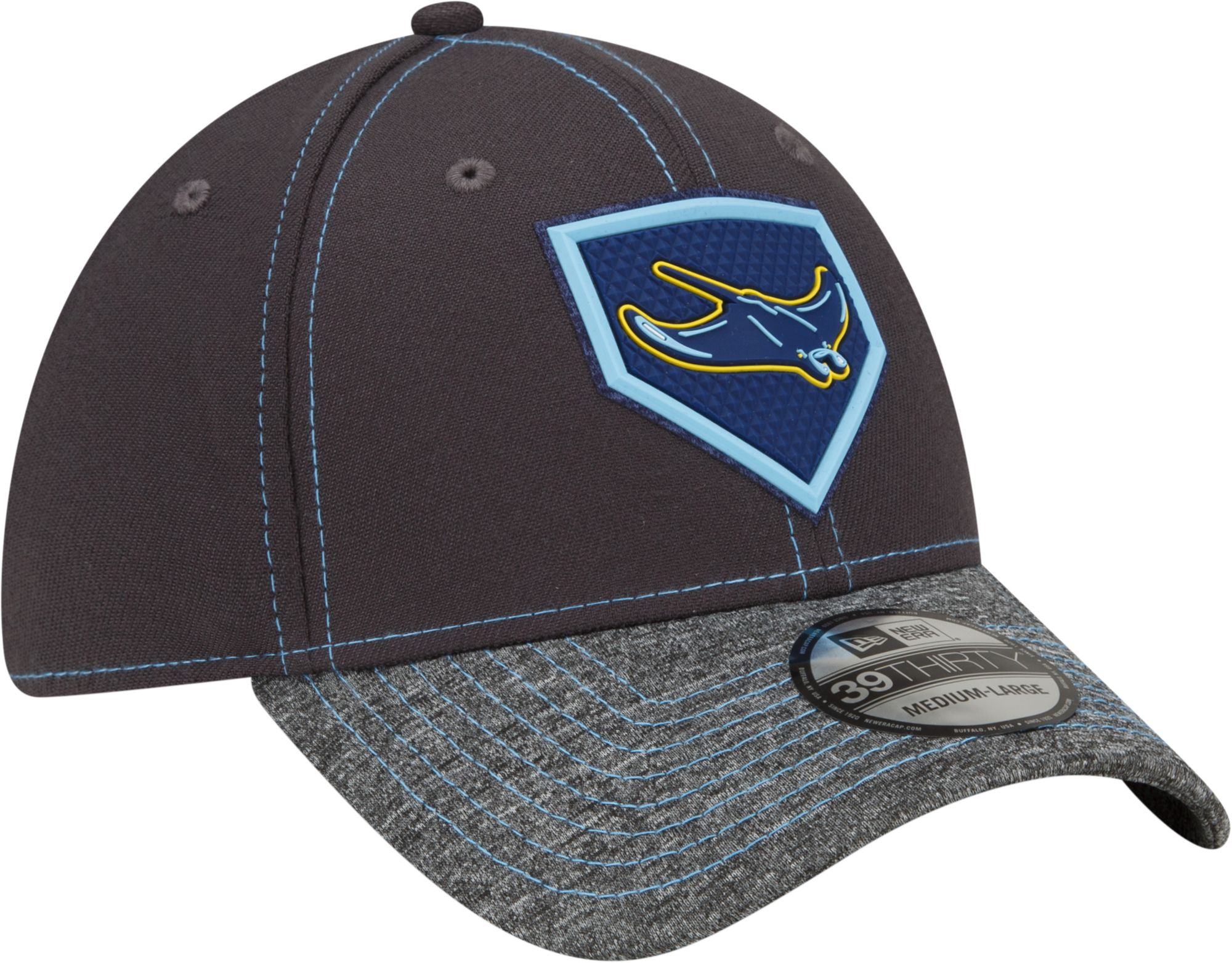 New Era Men's Tampa Bay Rays Grey Club 39Thirty Stretch Fit Hat product image