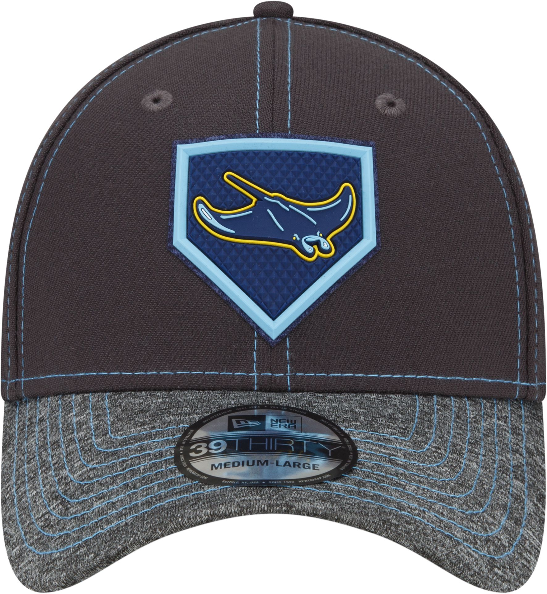 New Era Men's Tampa Bay Rays Grey Club 39Thirty Stretch Fit Hat product image
