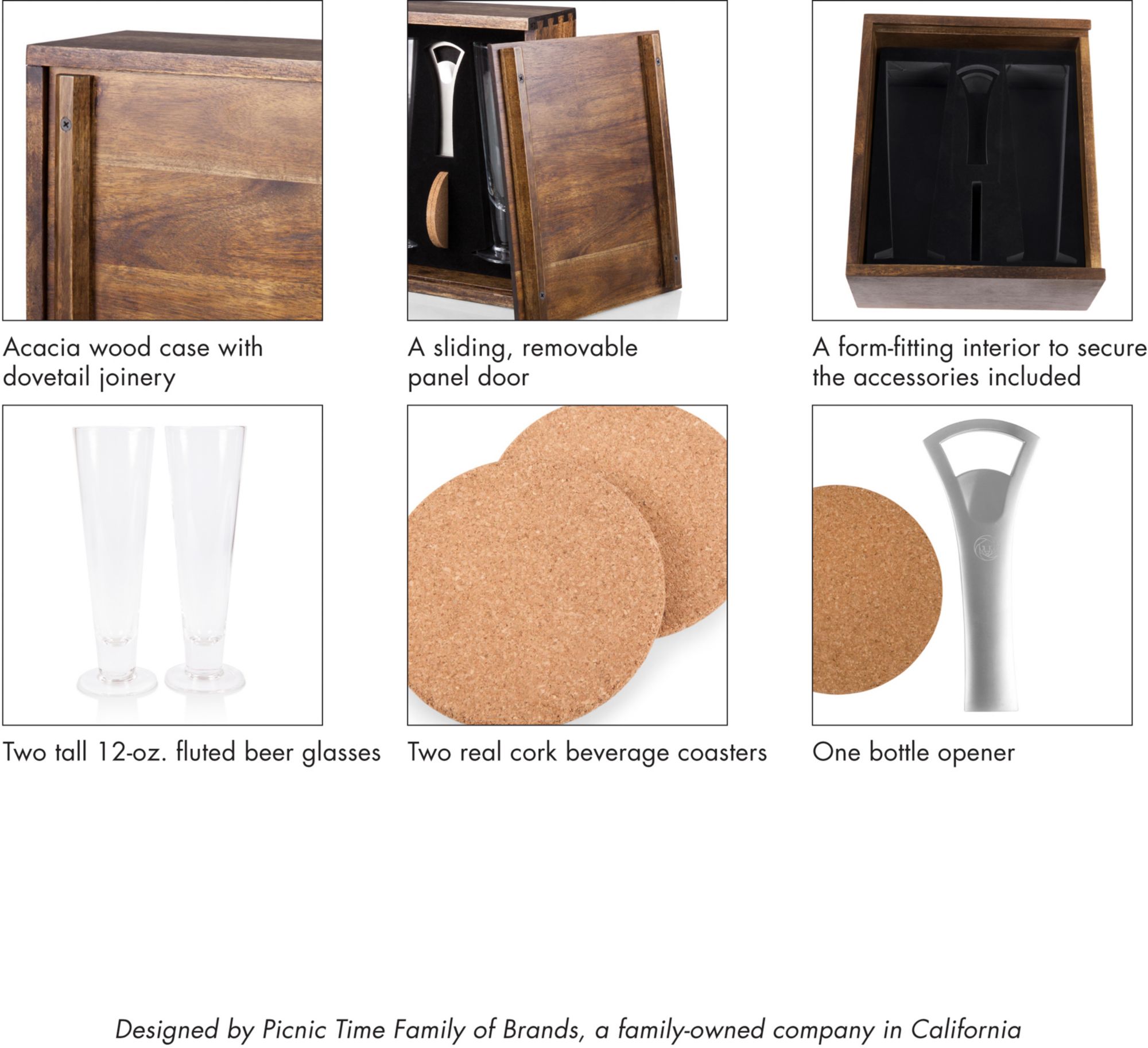 Picnic Time Atlanta Falcons Pilsner Beer Glass Box Set product image