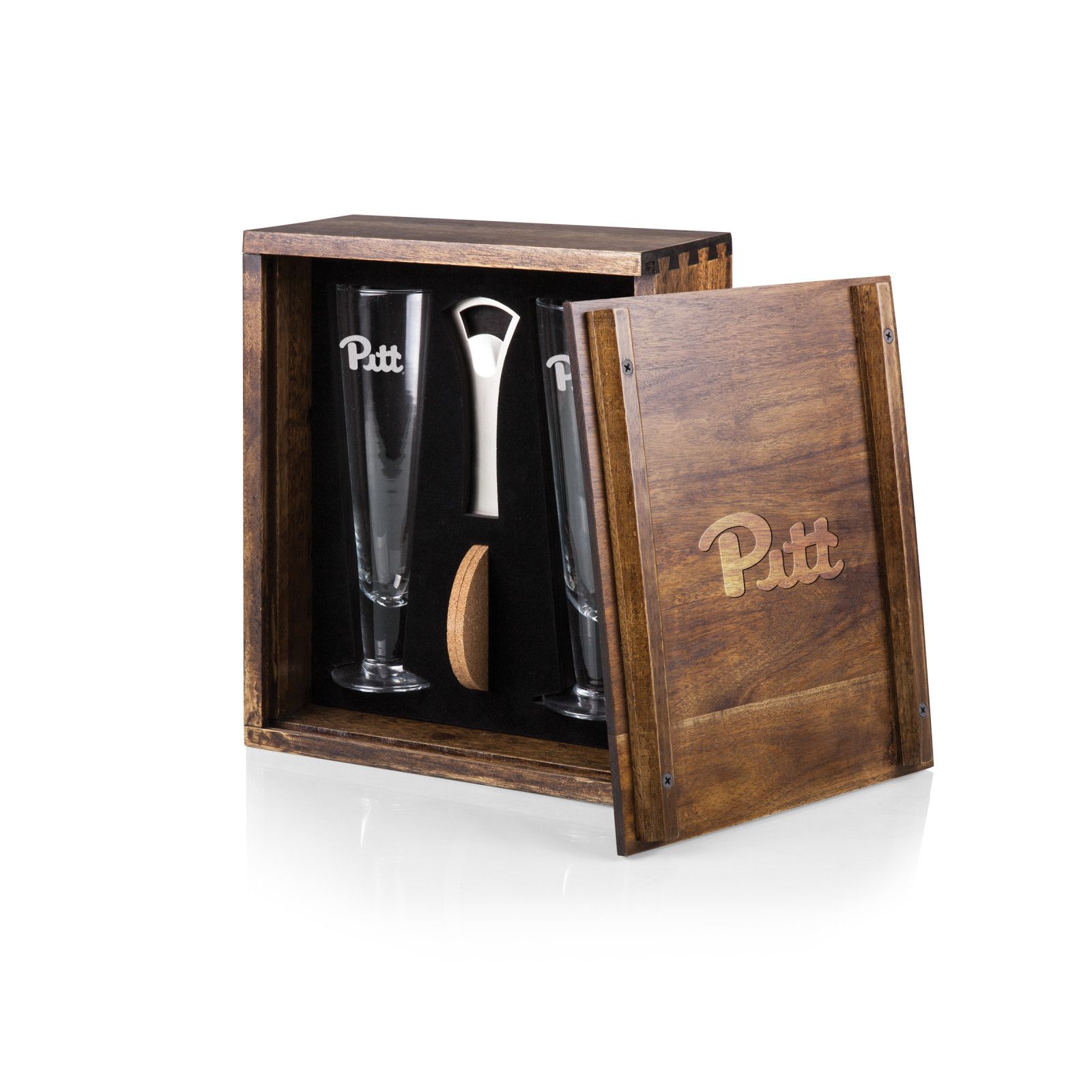 Picnic Time Pitt Panthers Pilsner Beer Glass Box Set