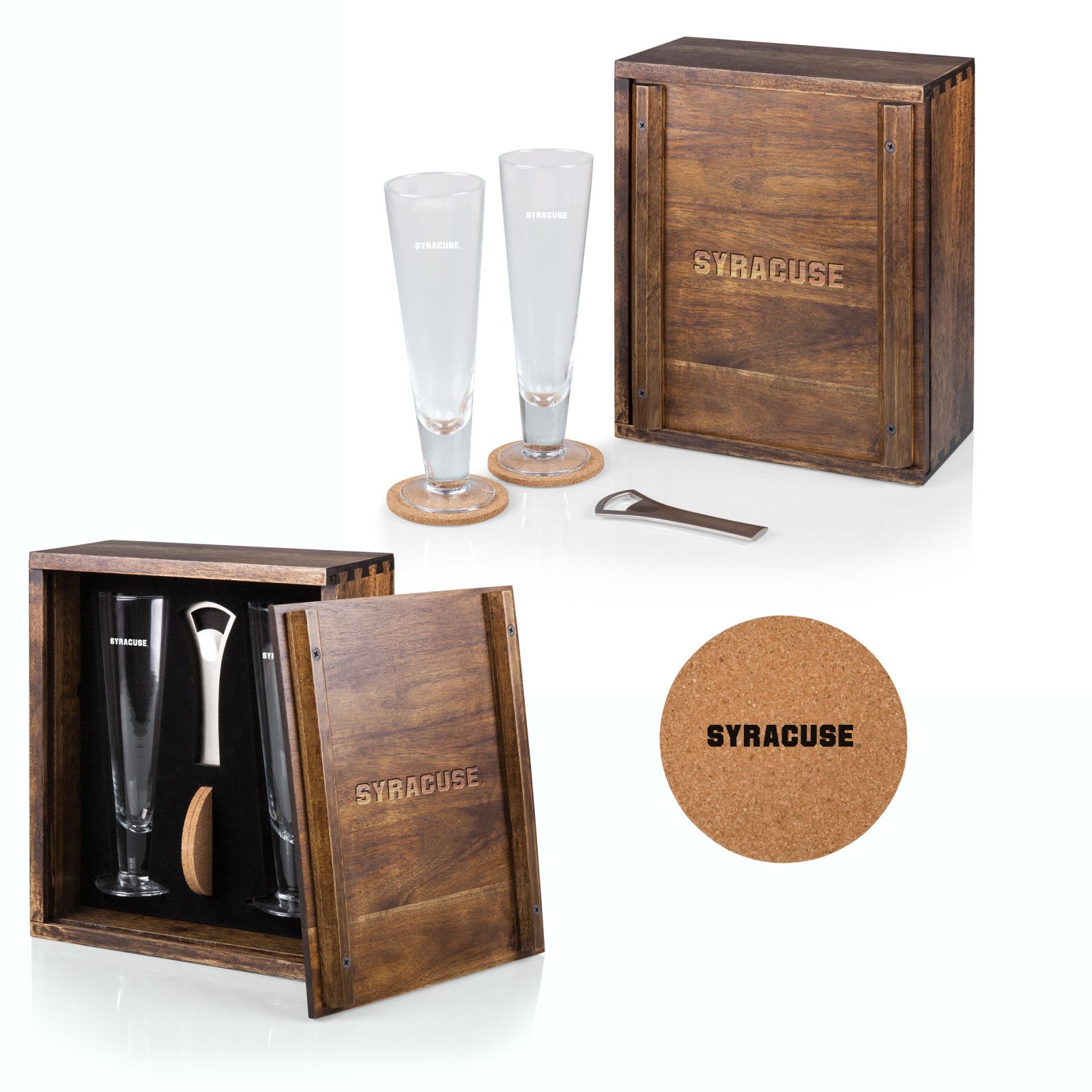 Picnic Time Syracuse Orange Pilsner Beer Glass Box Set product image