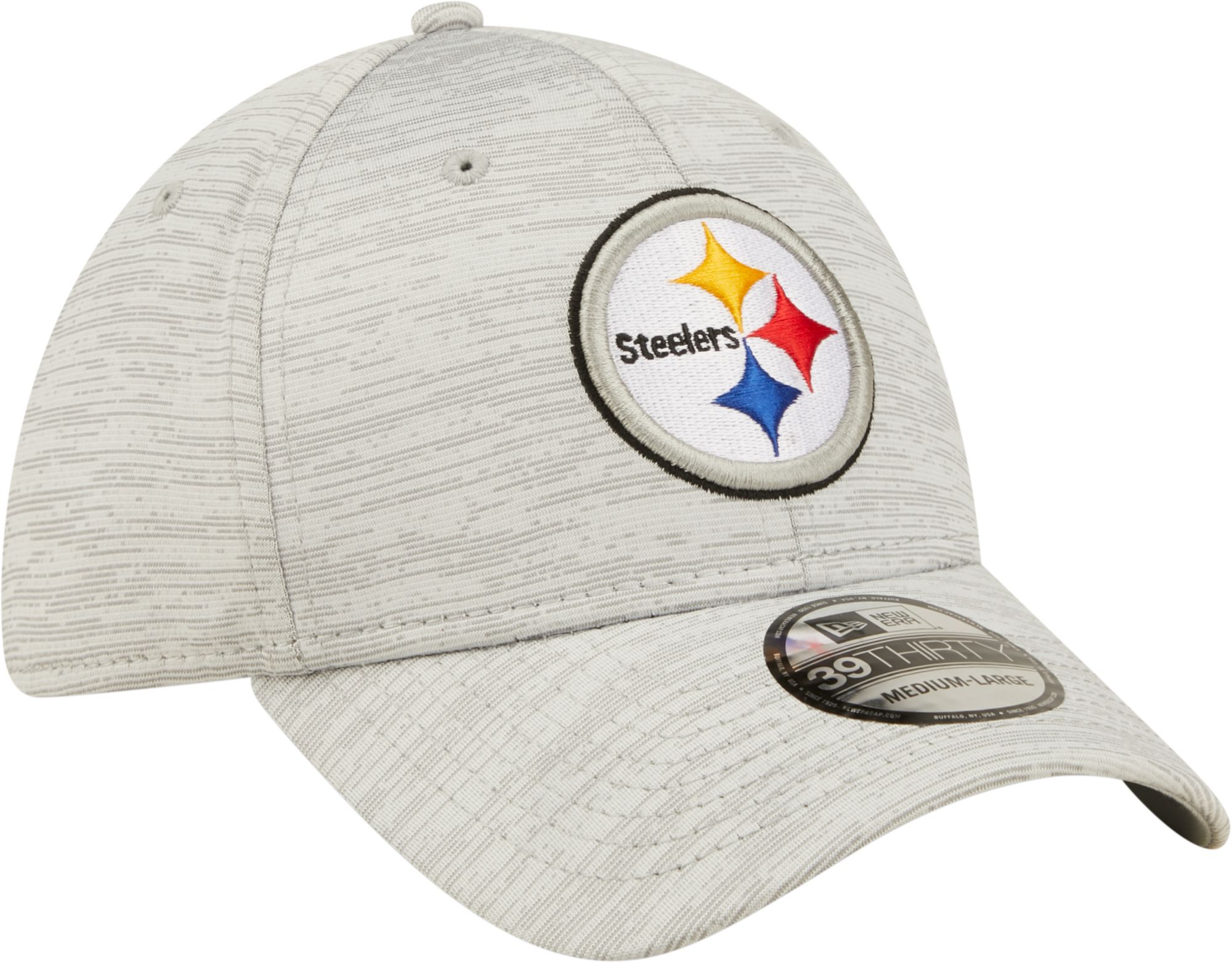 New Era Men's Pittsburgh Steelers Distinct 39Thirty Grey Stretch Fit Hat product image
