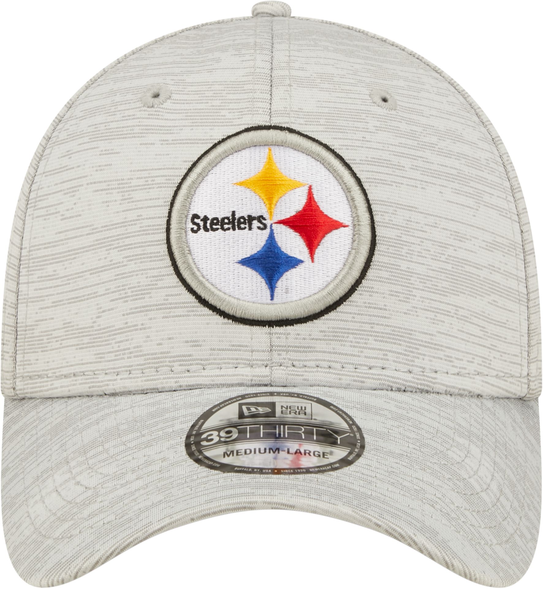 New Era Men's Pittsburgh Steelers Distinct 39Thirty Grey Stretch Fit Hat product image