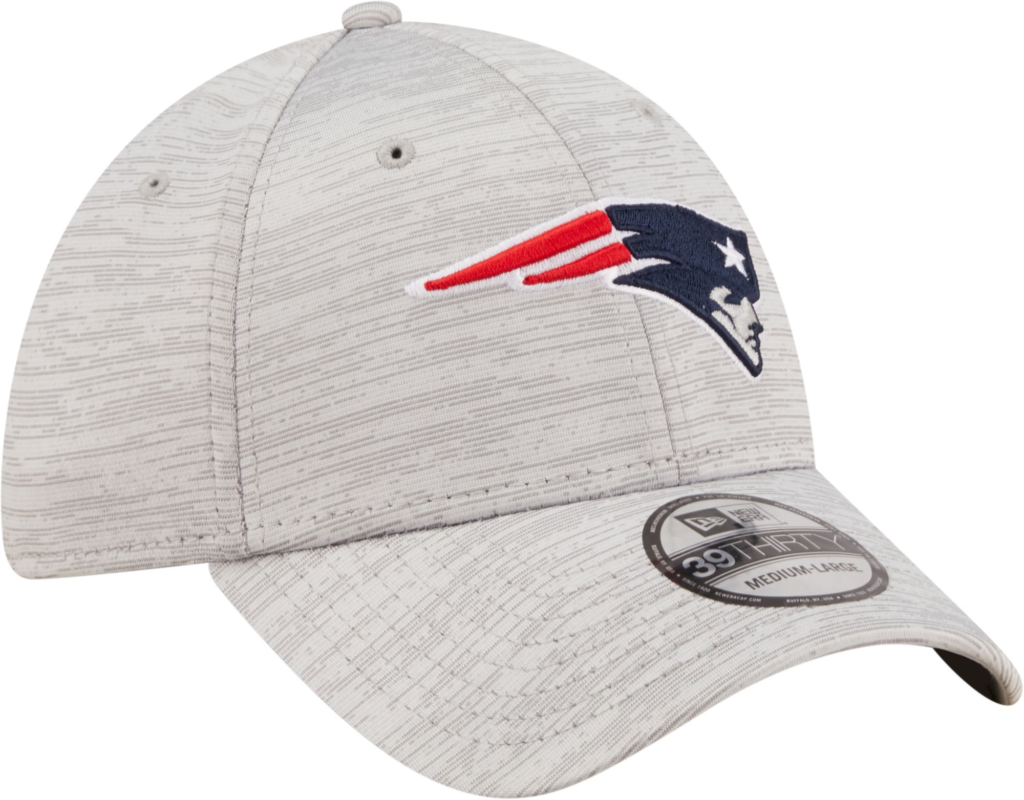 New Era Men's New England Patriots Distinct 39Thirty Grey Stretch Fit Hat product image
