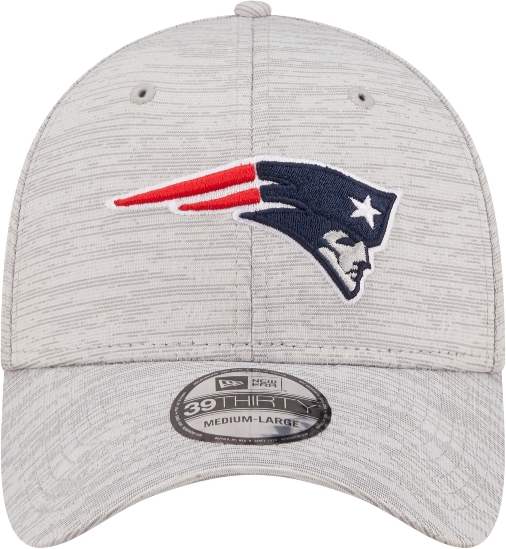 New Era Men's New England Patriots Distinct 39Thirty Grey Stretch Fit Hat product image