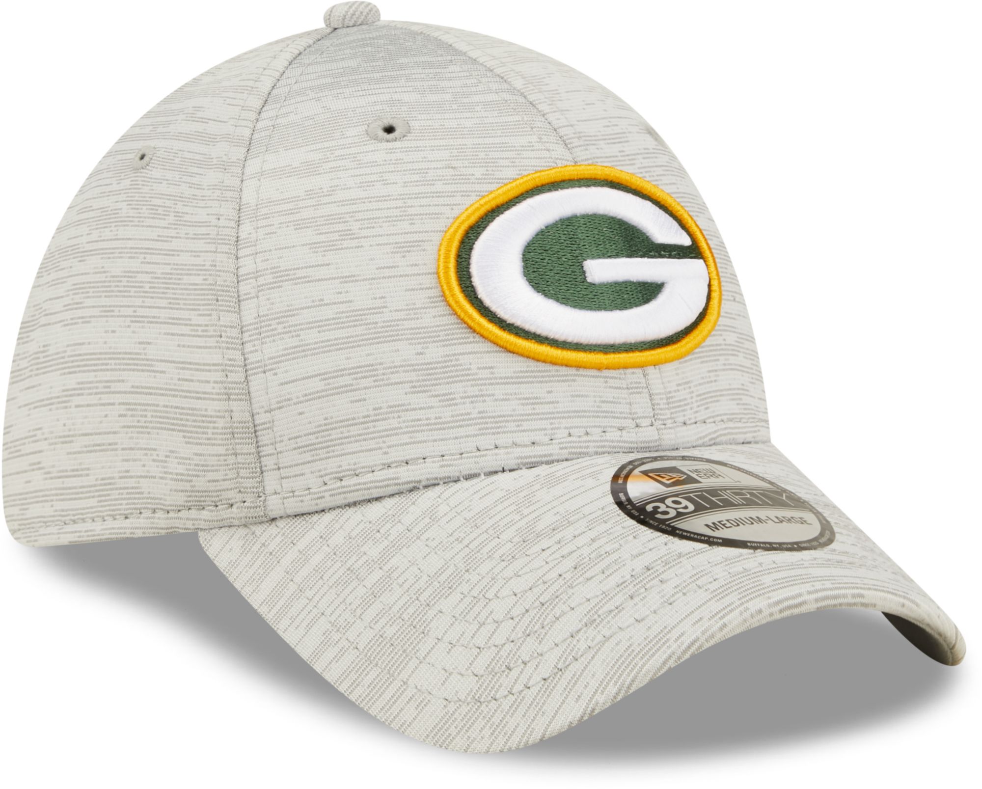 New Era Men's Green Bay Packers Distinct 39Thirty Grey Stretch Fit Hat product image