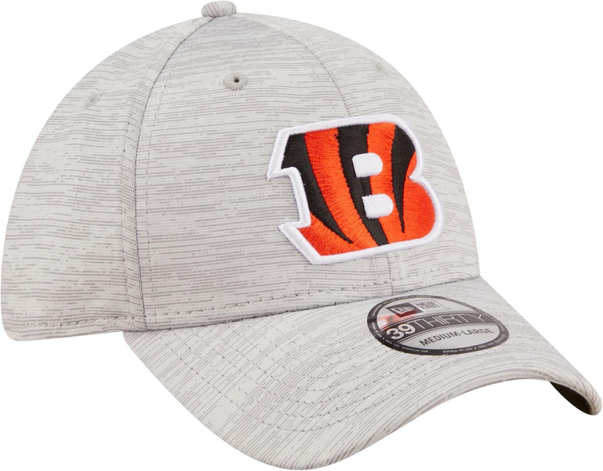 New Era Men's Cincinnati Bengals Distinct 39Thirty Grey Stretch Fit Hat product image