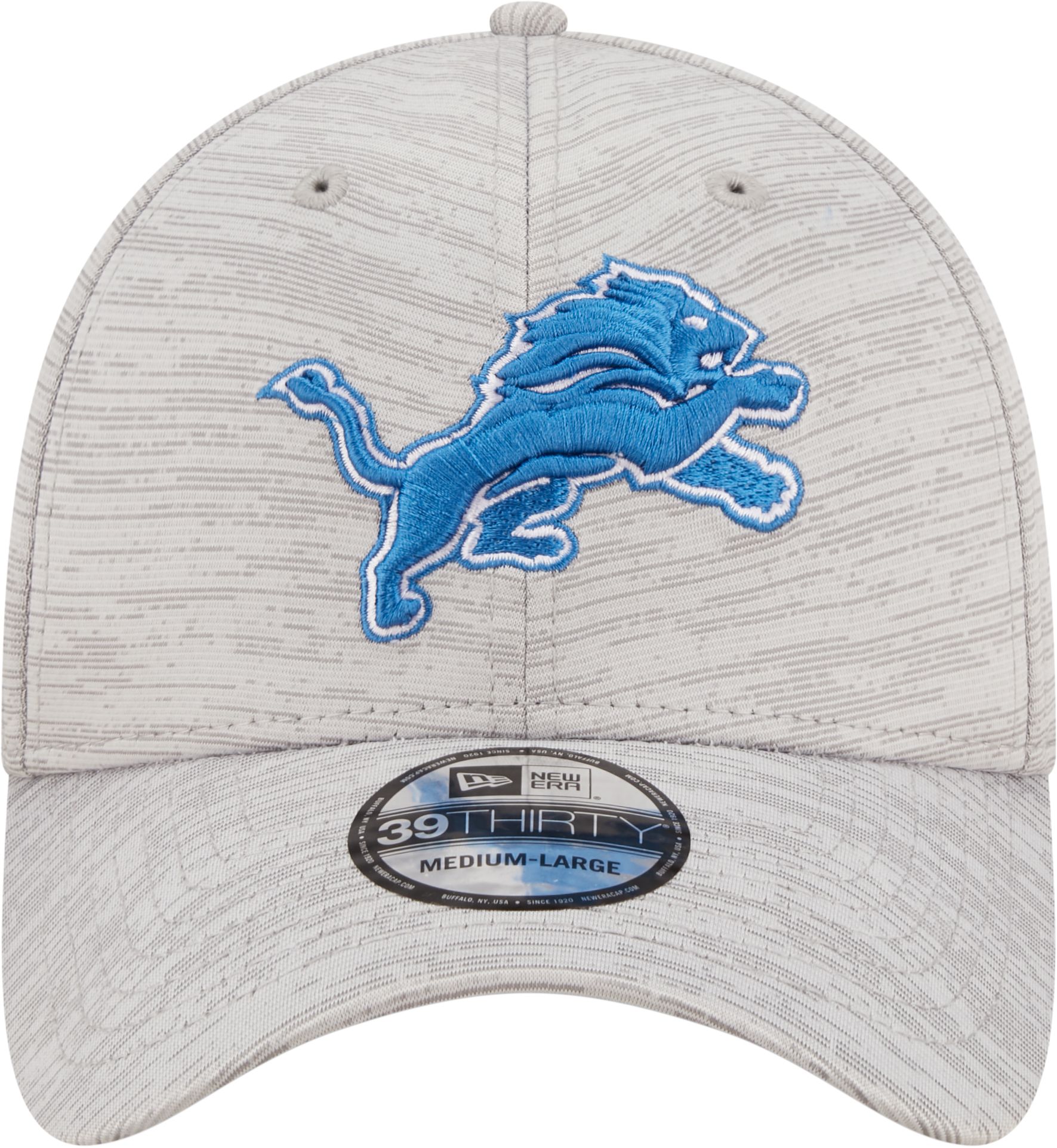 New Era Men's Detroit Lions Distinct 39Thirty Grey Stretch Fit Hat product image