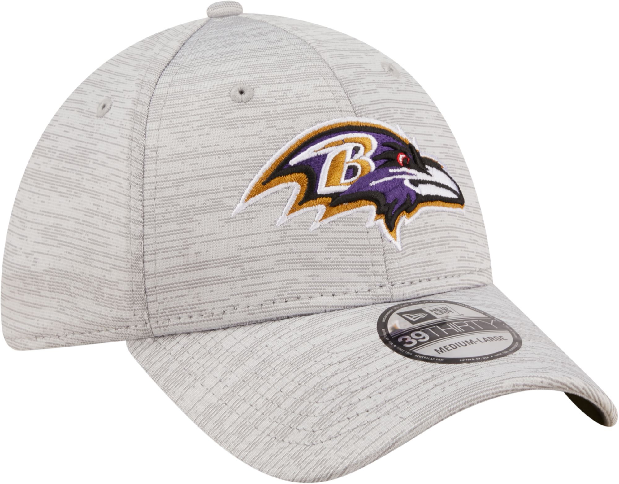 New Era Men's Baltimore Ravens Distinct 39Thirty Grey Stretch Fit Hat product image