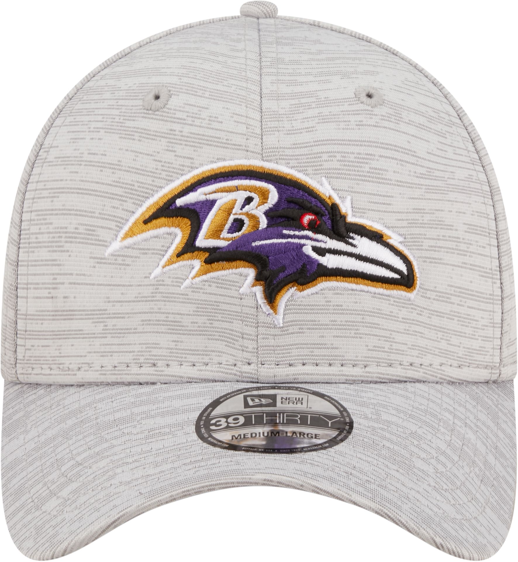 New Era Men's Baltimore Ravens Distinct 39Thirty Grey Stretch Fit Hat product image