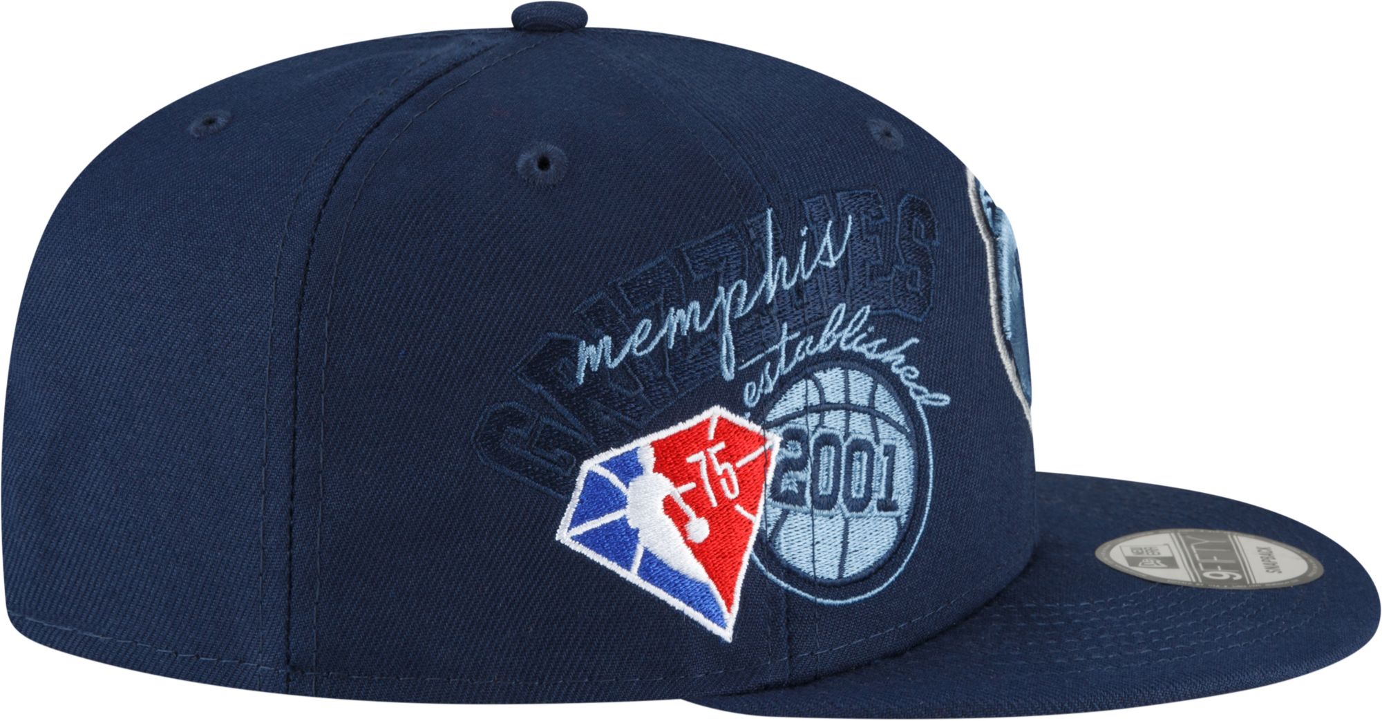 New Era Men's Memphis Grizzlies Navy 9Fifty Adjustable Snapback Hat product image