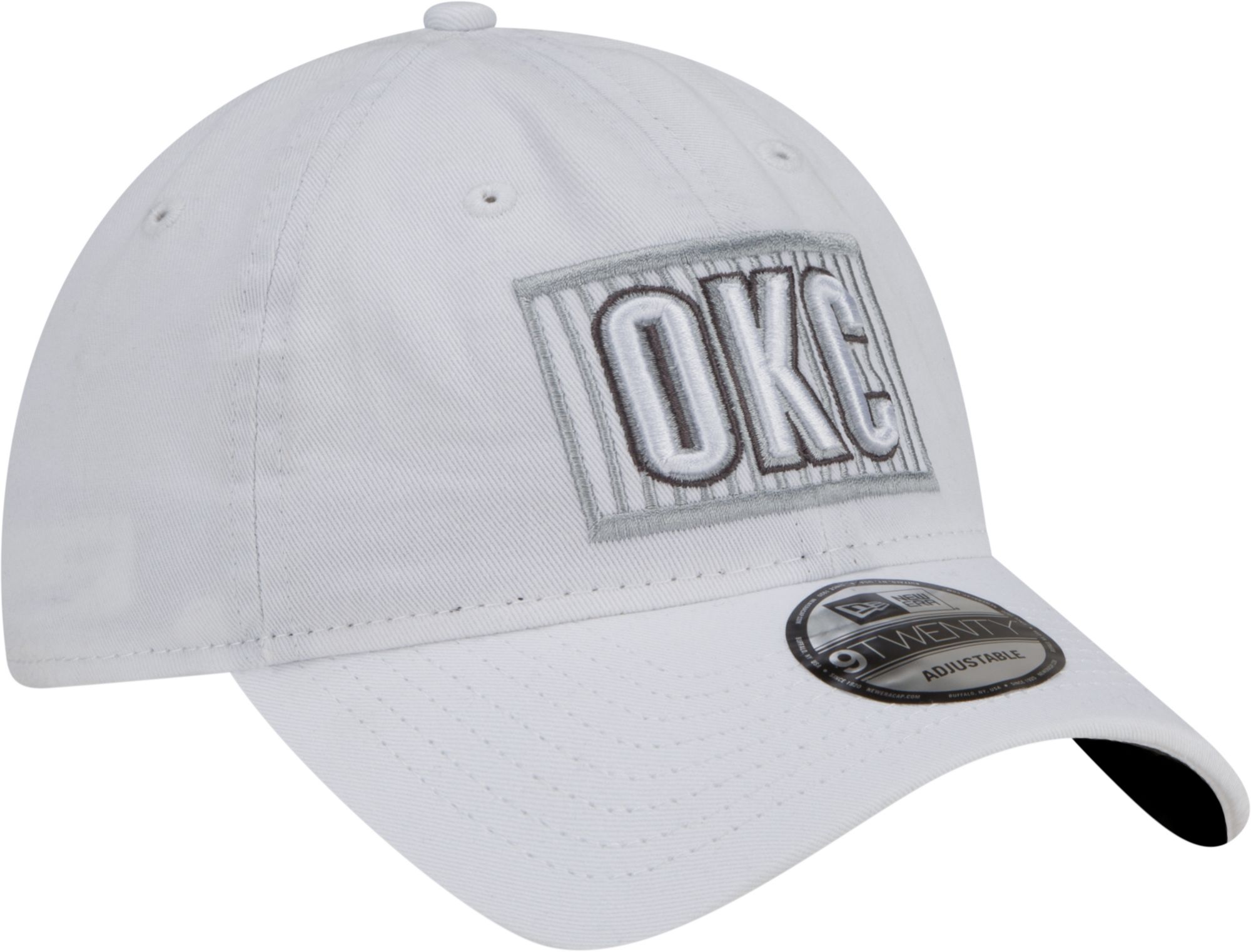 New Era Men's 2021-22 City Edition Oklahoma City Thunder White 9Twenty Adjustable Hat product image
