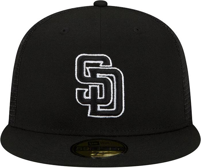 Men's New Era San Diego Padres Black & White Low Profile 59FIFTY Fitted Hat