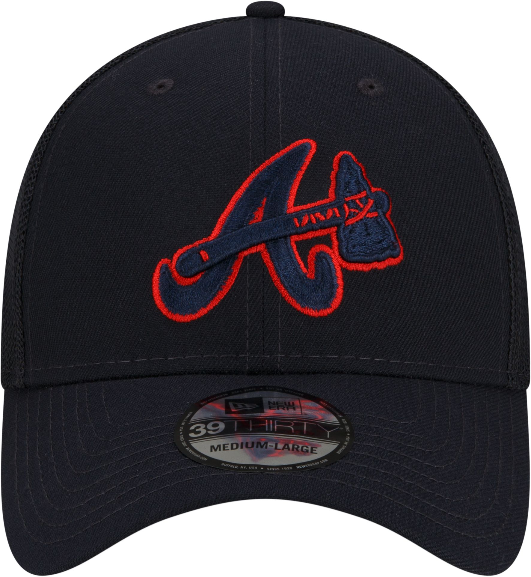 New Era Men's Atlanta Braves Batting Practice Black 39Thirty Stretch Fit Hat product image