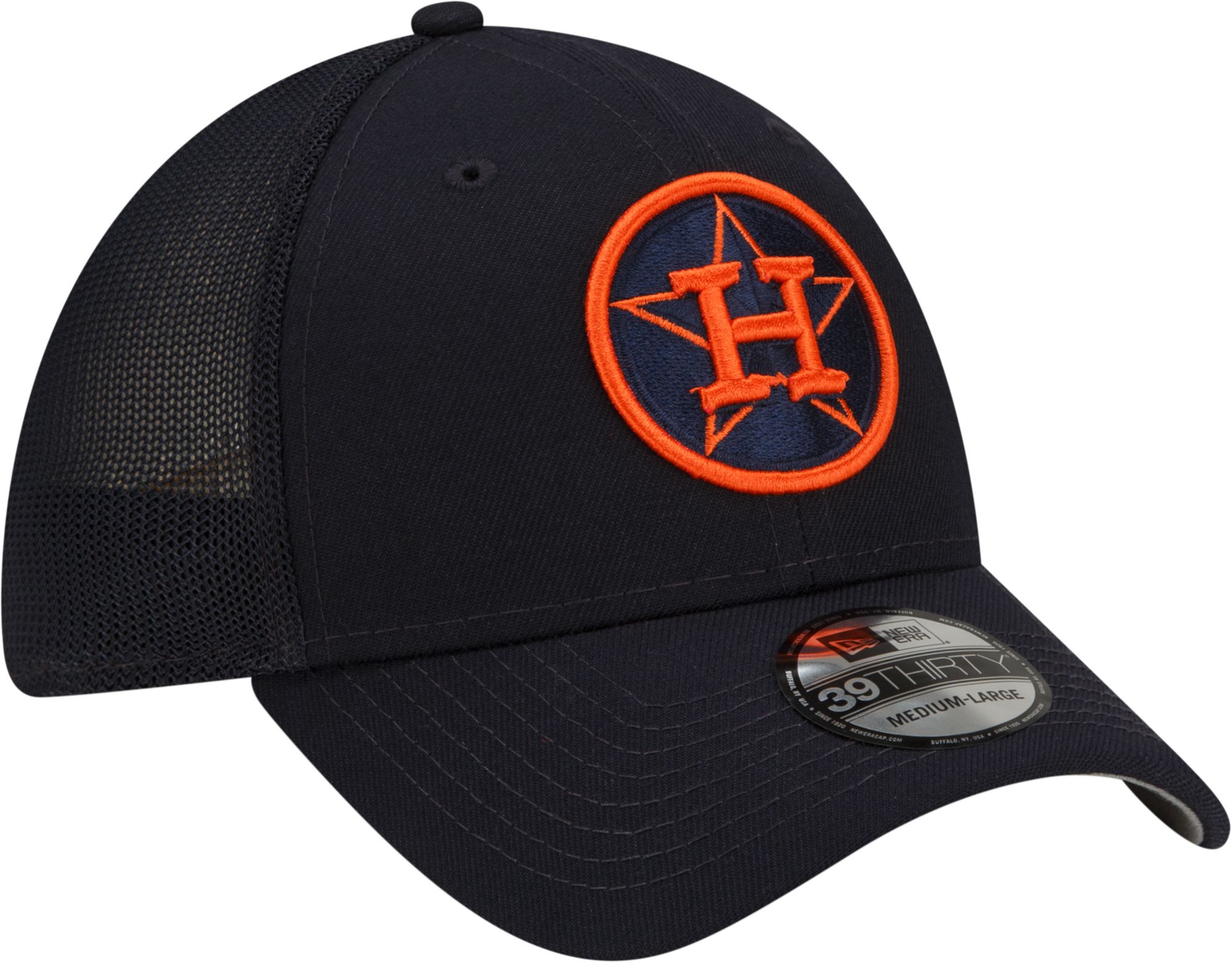 New Era Men's Houston Astros Batting Practice Black 39Thirty Stretch Fit Hat product image