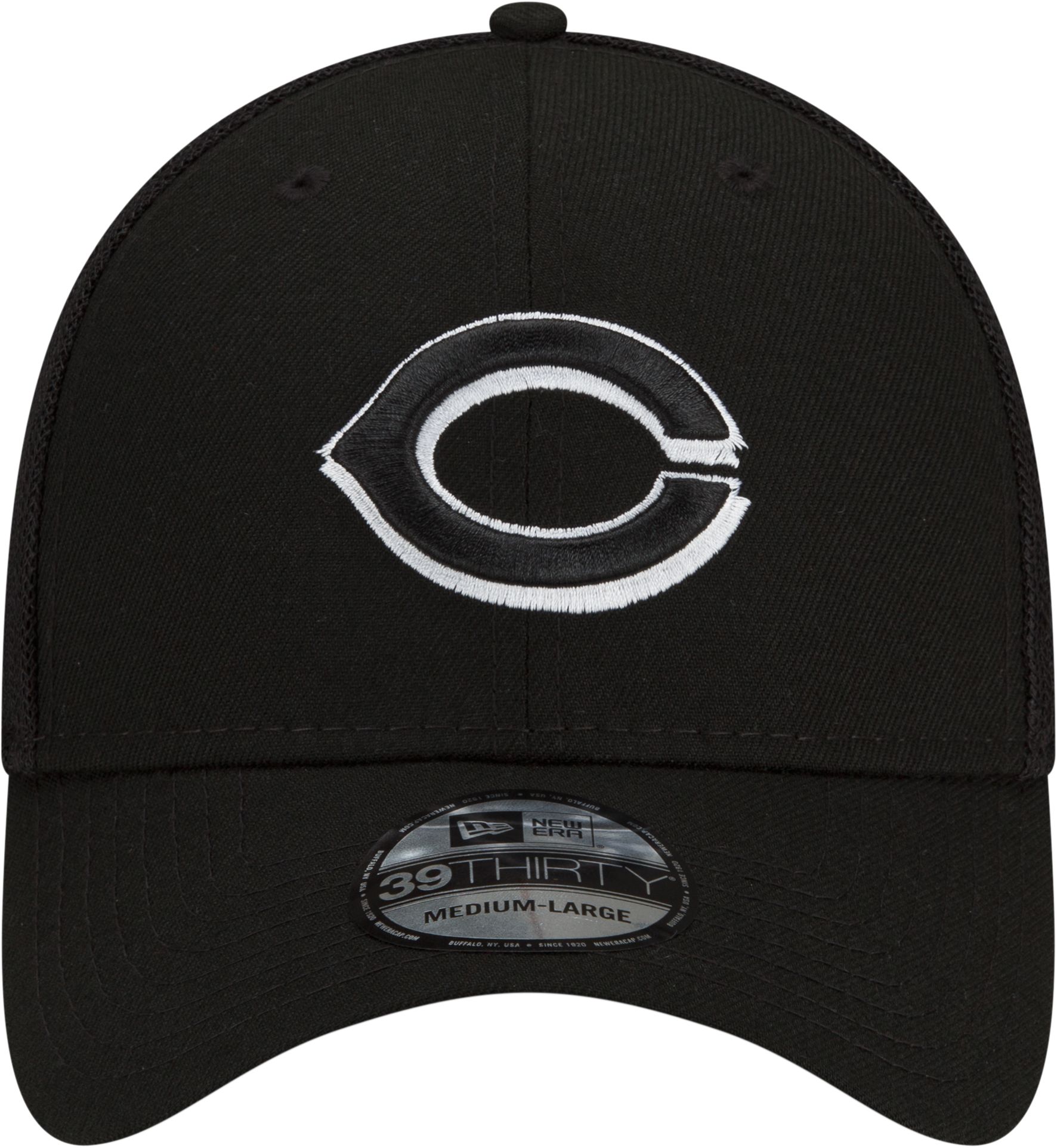 New Era Men's Cincinnati Reds Black 39Thirty Stretch Fit Hat product image