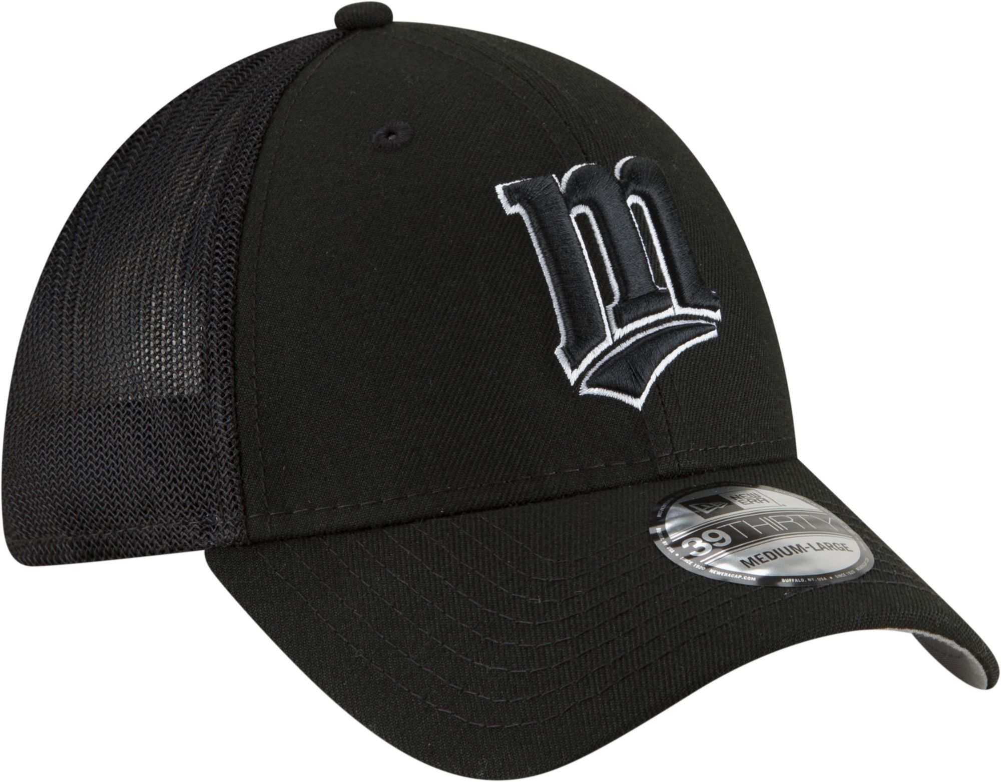 New Era Men's Minnesota Twins Black 39Thirty Stretch Fit Hat product image